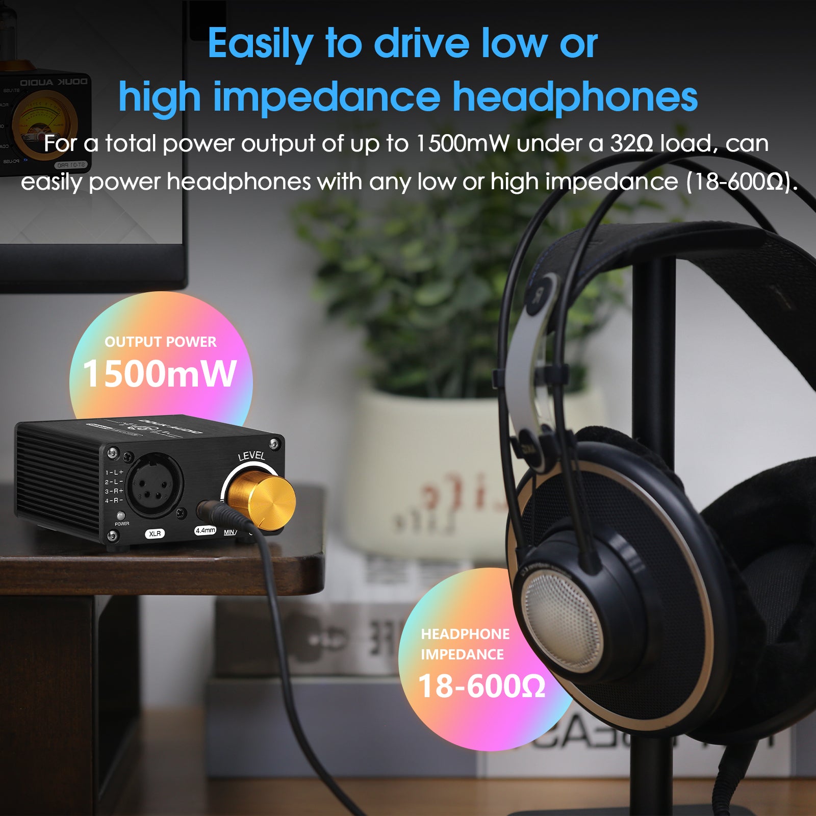 Douk Audio U5PRO HiFi Fully Balanced Headphone Amplifier Mini Stereo Amp for XLR/4.4mm Headsets