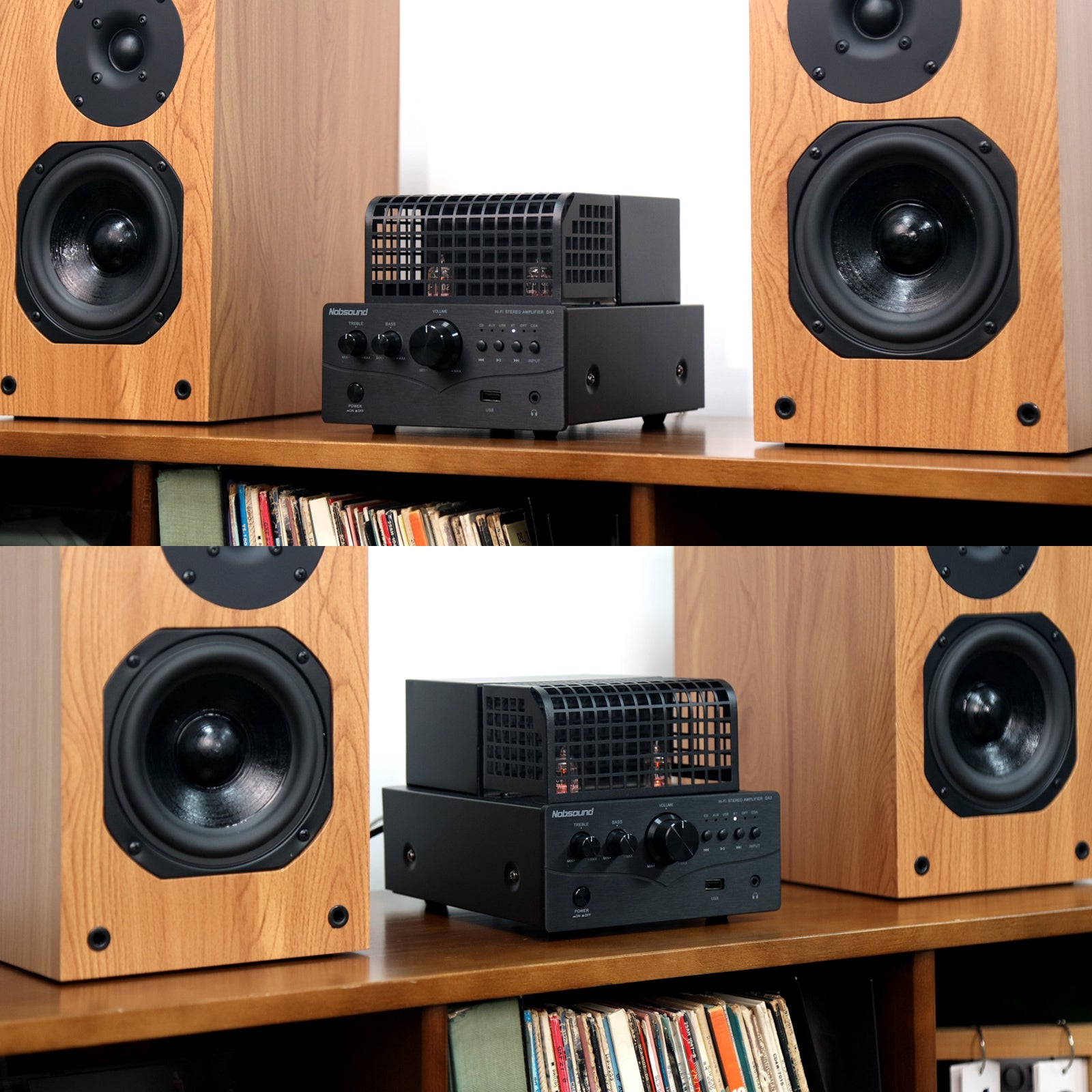 Nobsound DA3 HIFI Bluetooth Tube Power Amplifier with COAX/OPT/USB IN