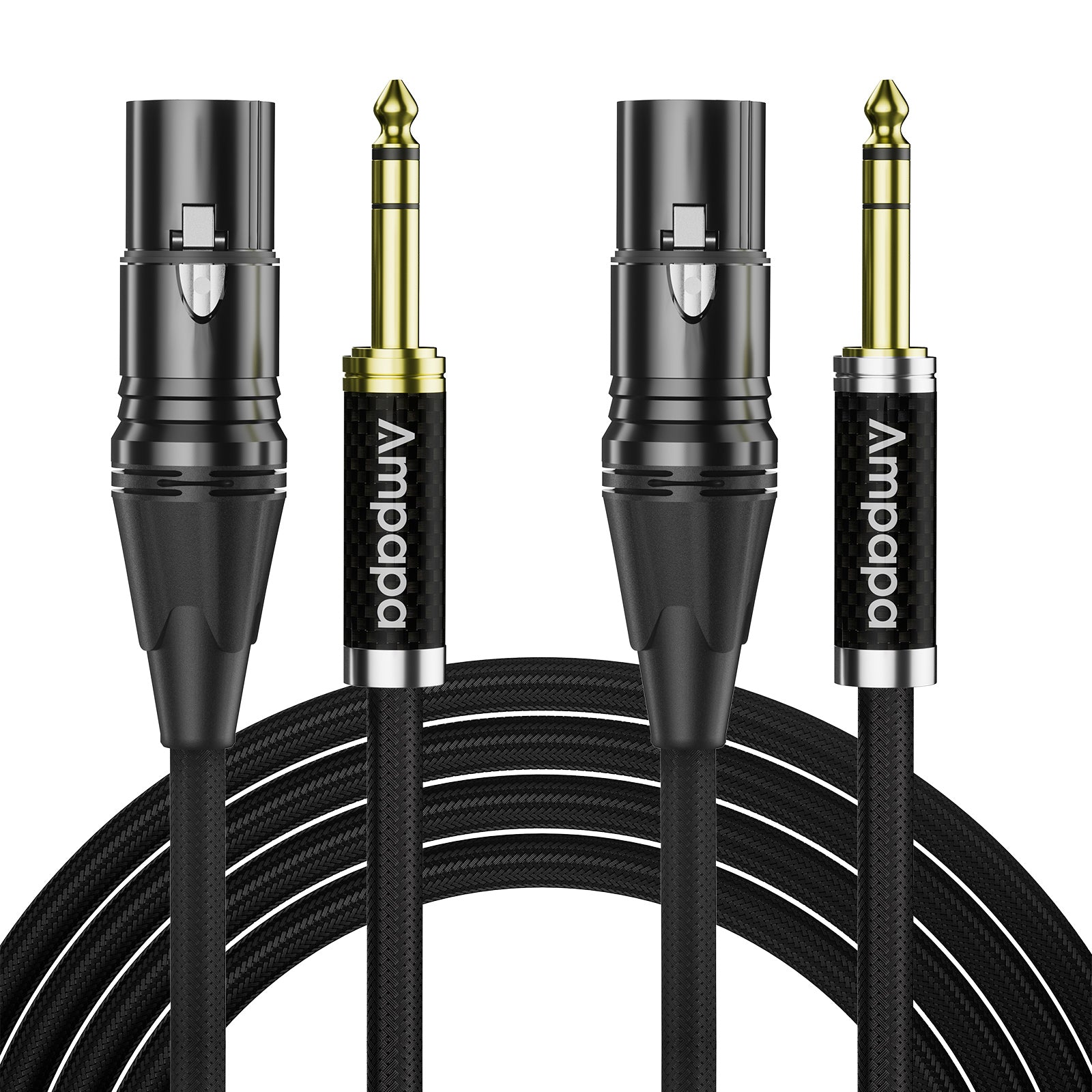 Ampapa 1/4 Inch TRS to XLR Female Balanced Cable with Oxygen-free Copper