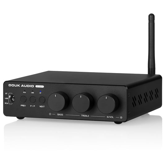 Douk Audio M1 MAX HiFi TPA3255 Power Amplifier Bluetooth Receiver Home Stereo Amp U-disk Player
