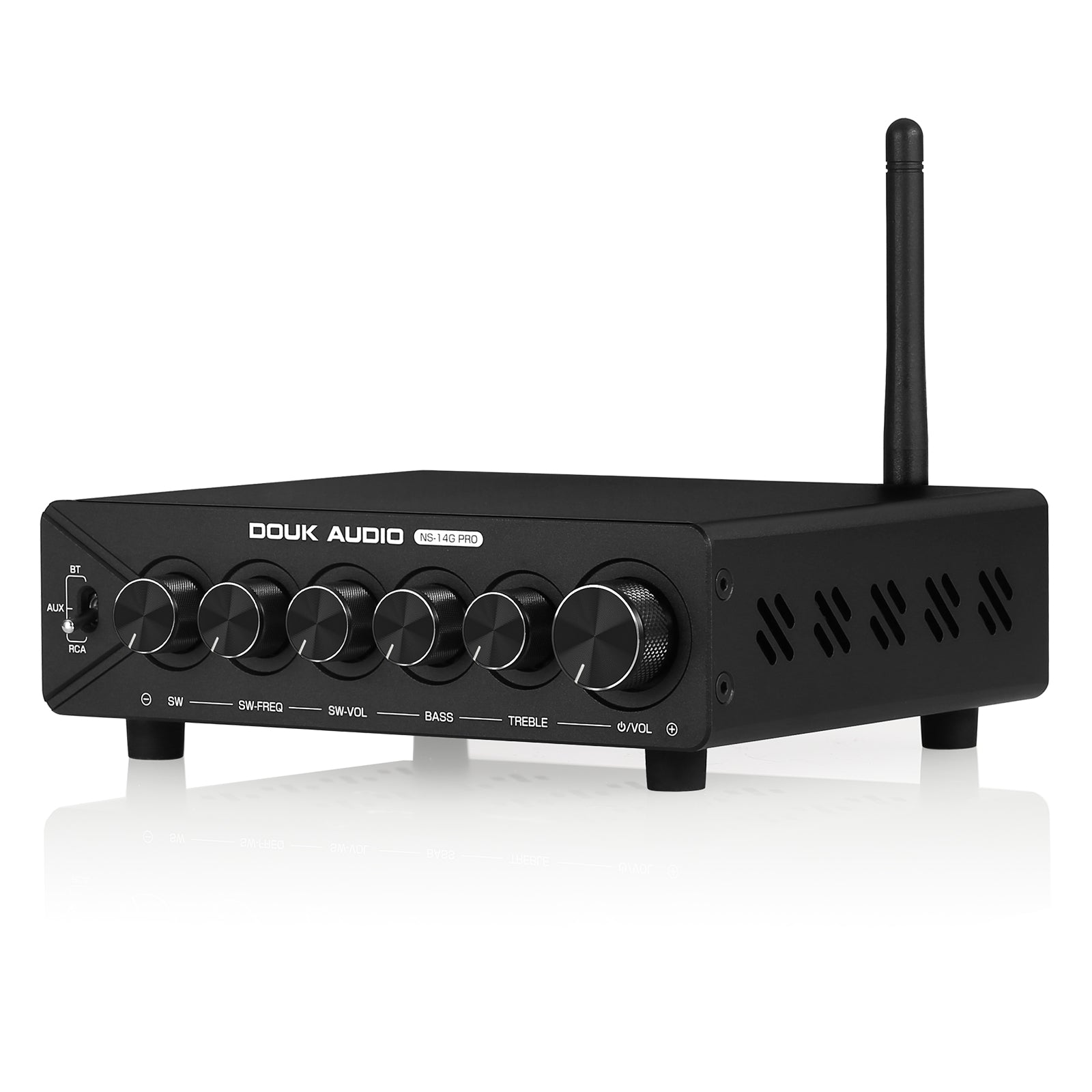 Douk Audio NS-14G PRO HiFi 2.1 Channel Bluetooth TPA3255 Digital Amplifier Subwoofer Stereo Audio Amp