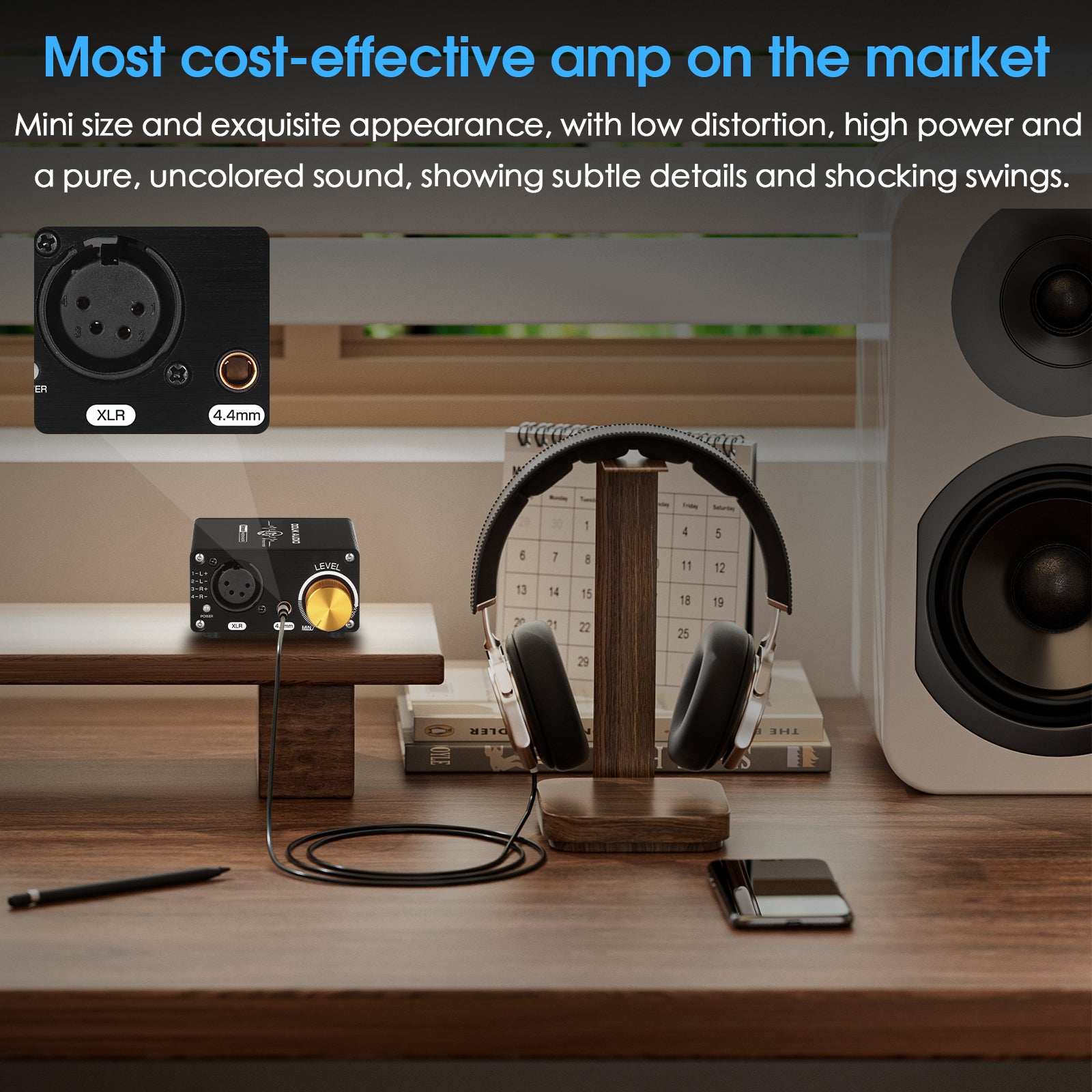 Douk Audio U5PRO HiFi Fully Balanced Headphone Amplifier Mini Stereo Amp for XLR/4.4mm Headsets
