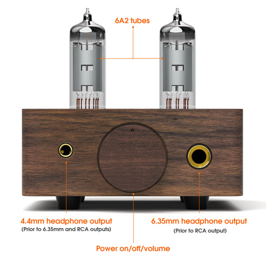 Douk Audio P5 HiFi Vaccum Tube Headphone Amplifier Stereo Audio Preamp with 4.4/6.35mm Jack