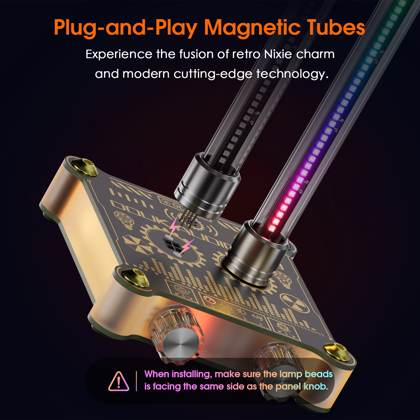 Douk Audio VU9MINI RGB LED Tube Sound Level Meter Music Spectrum Display