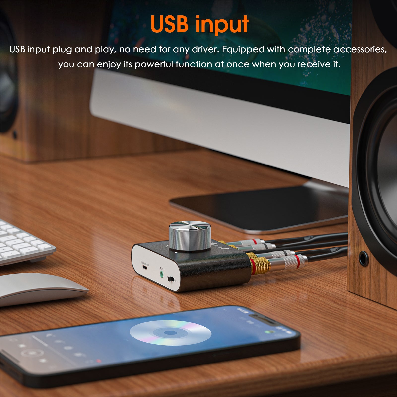 Nobsound NS-01G PRO Mini Bluetooth 5.0 Digital Amplifier USB Sound Card Stereo Audio Amp 50W+50W