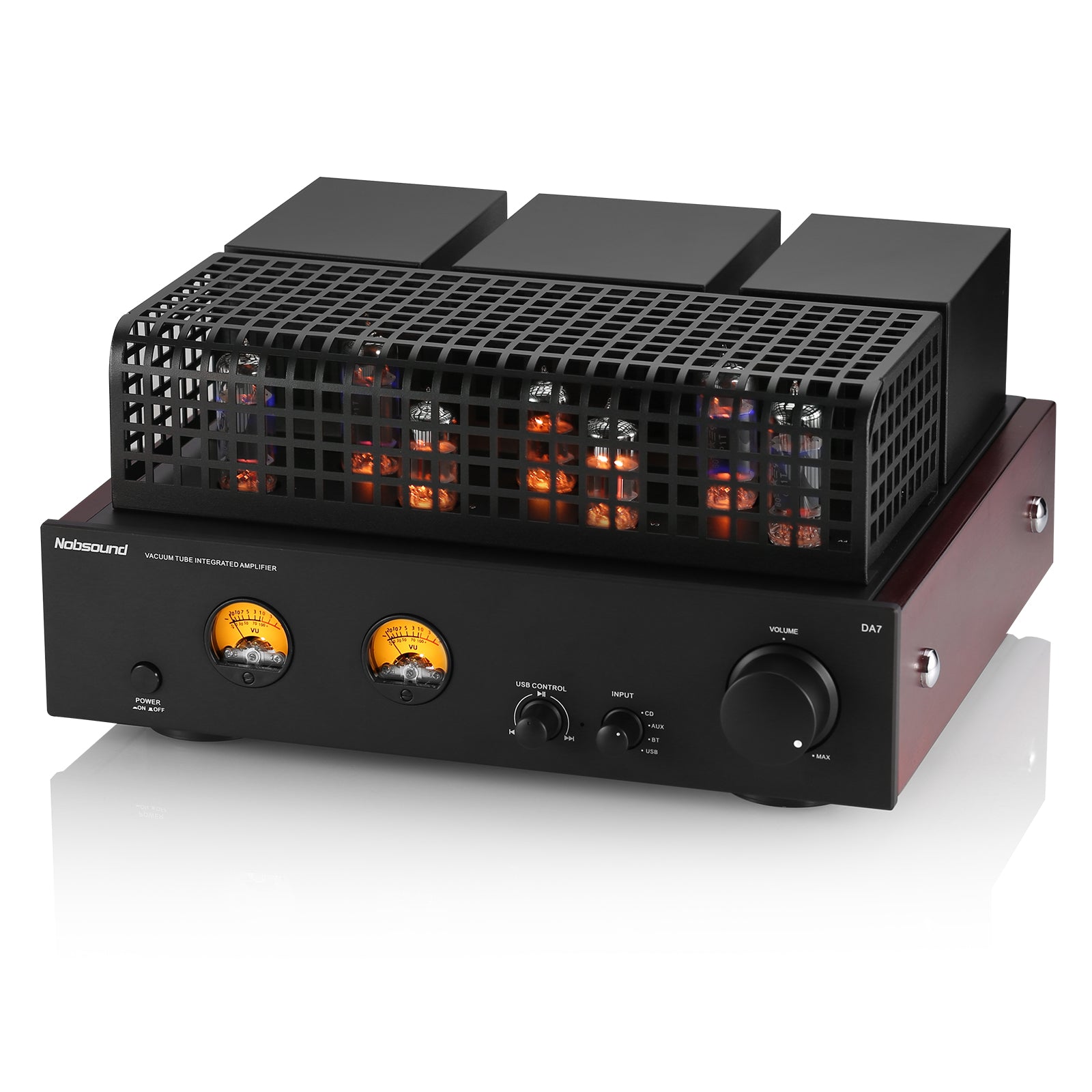 Nobsound DA7 HiFi Vacuum Tube Power Amplifier with Bluetooth/RCA/USB IN