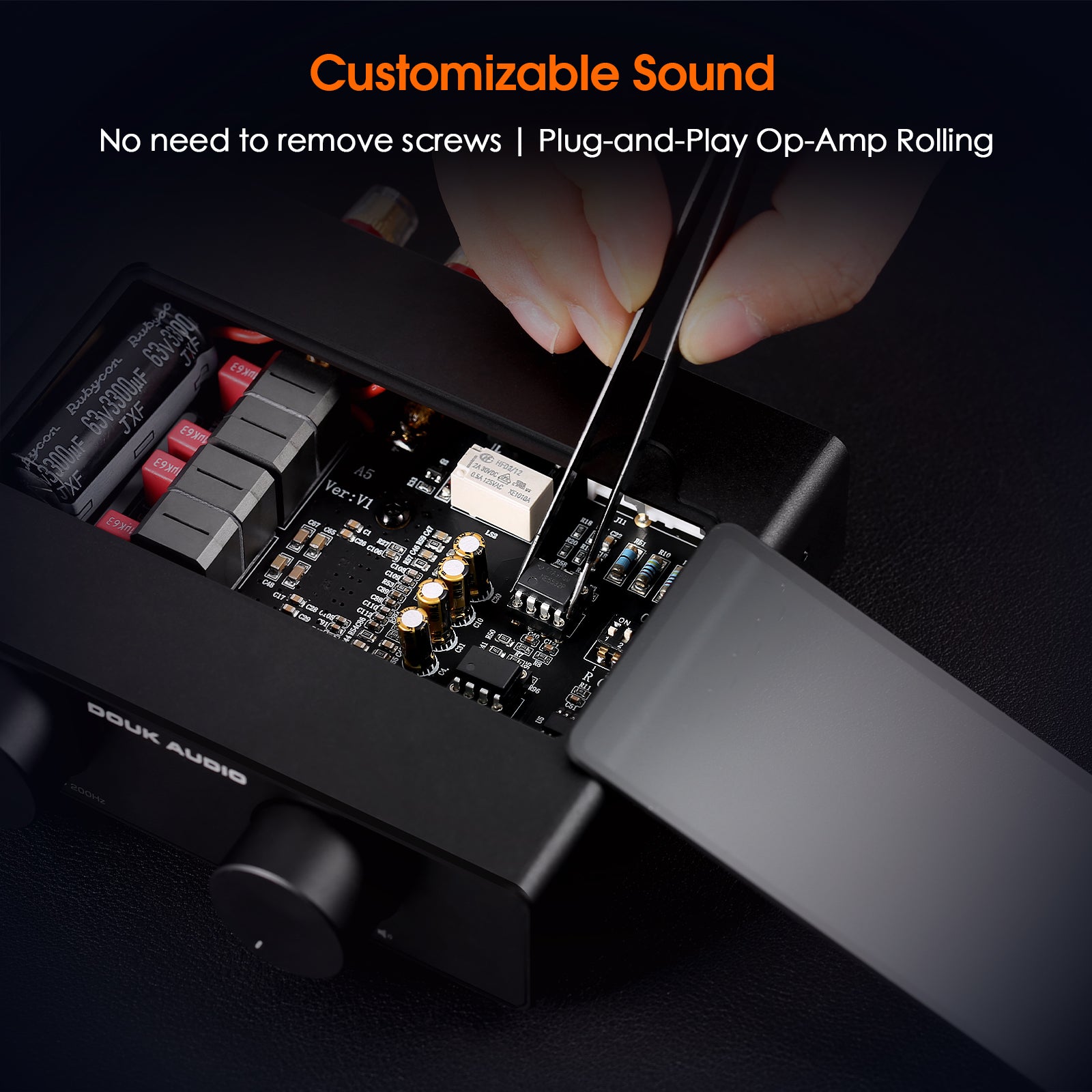 Douk Audio A5 TPA3255 Stereo Amp HiFi Audio Class D Amplifier High-pass Filter