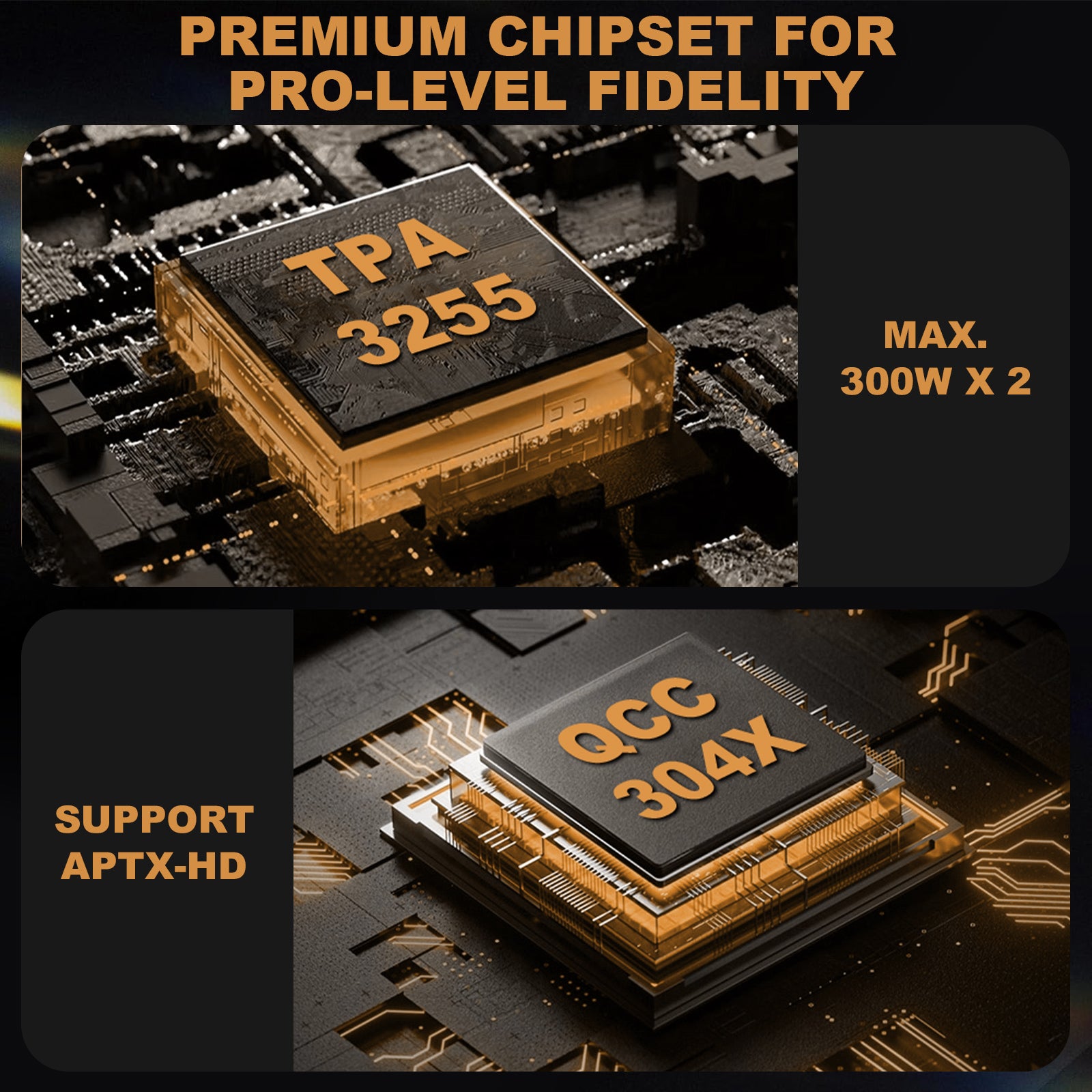 Ampapa D1 HIFI TPA3255 Amplifier with Digital VU Meter