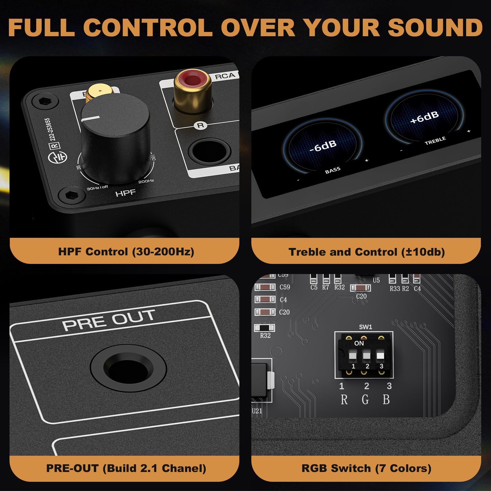 Ampapa D1 HIFI TPA3255 Amplifier with Digital VU Meter