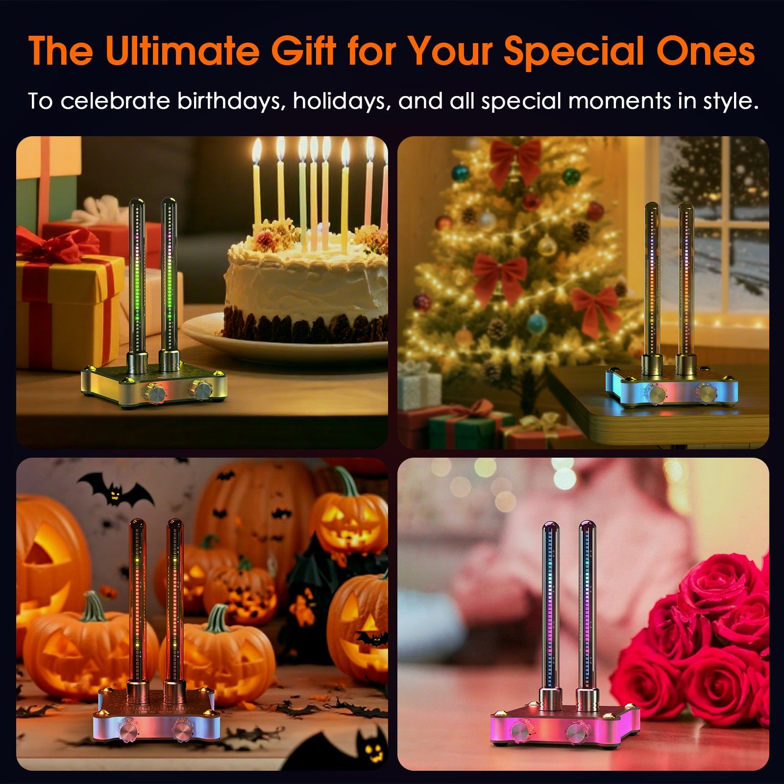 Douk Audio VU9MINI RGB LED Tube Sound Level Meter Music Spectrum Display