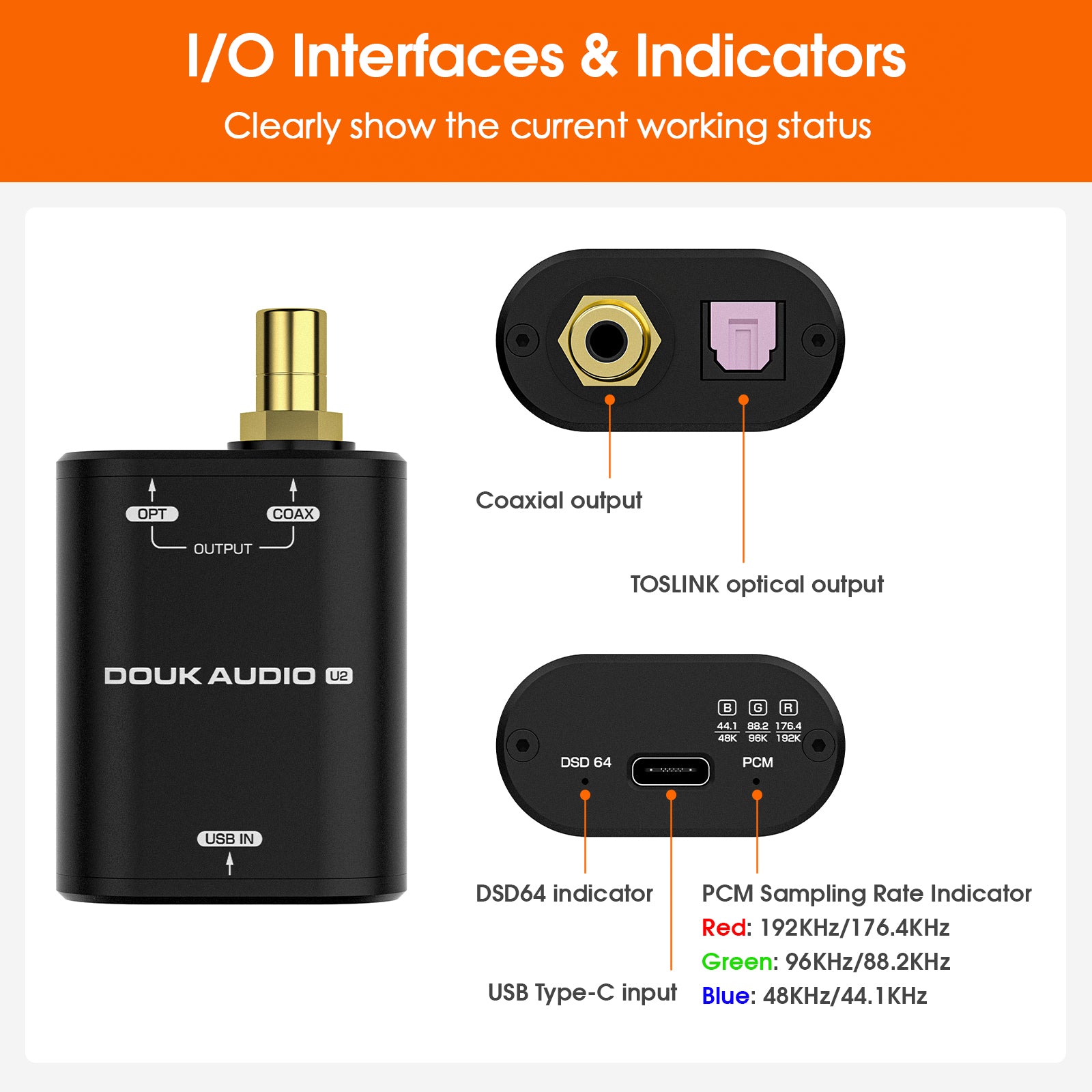 Douk Audio U2 Digital Interface DDC with XMOS XU316 USB to SPDIF Converter