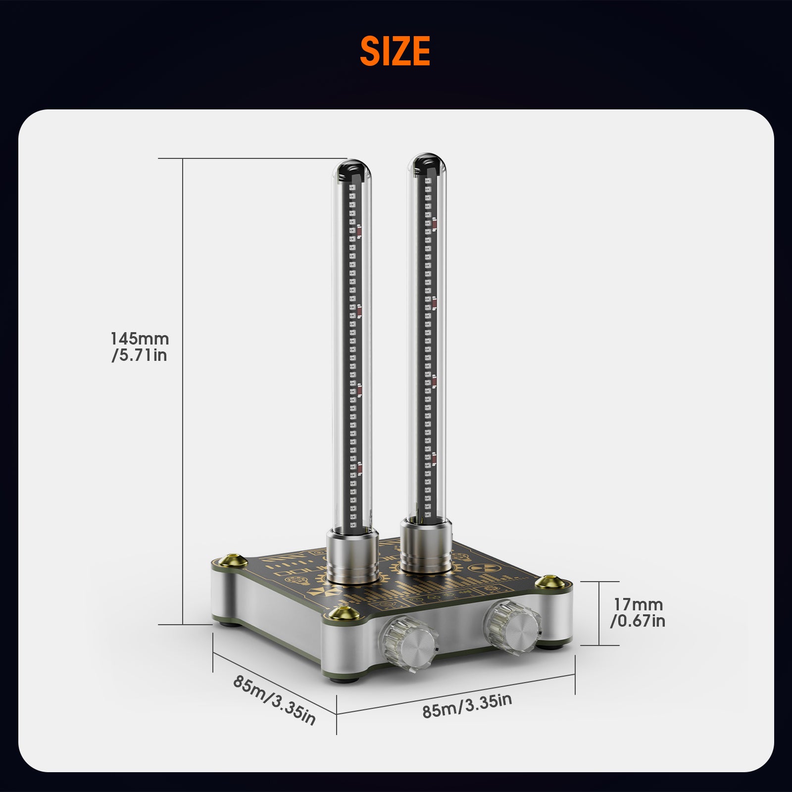 Douk Audio VU9MINI RGB LED Tube Sound Level Meter Music Spectrum Display