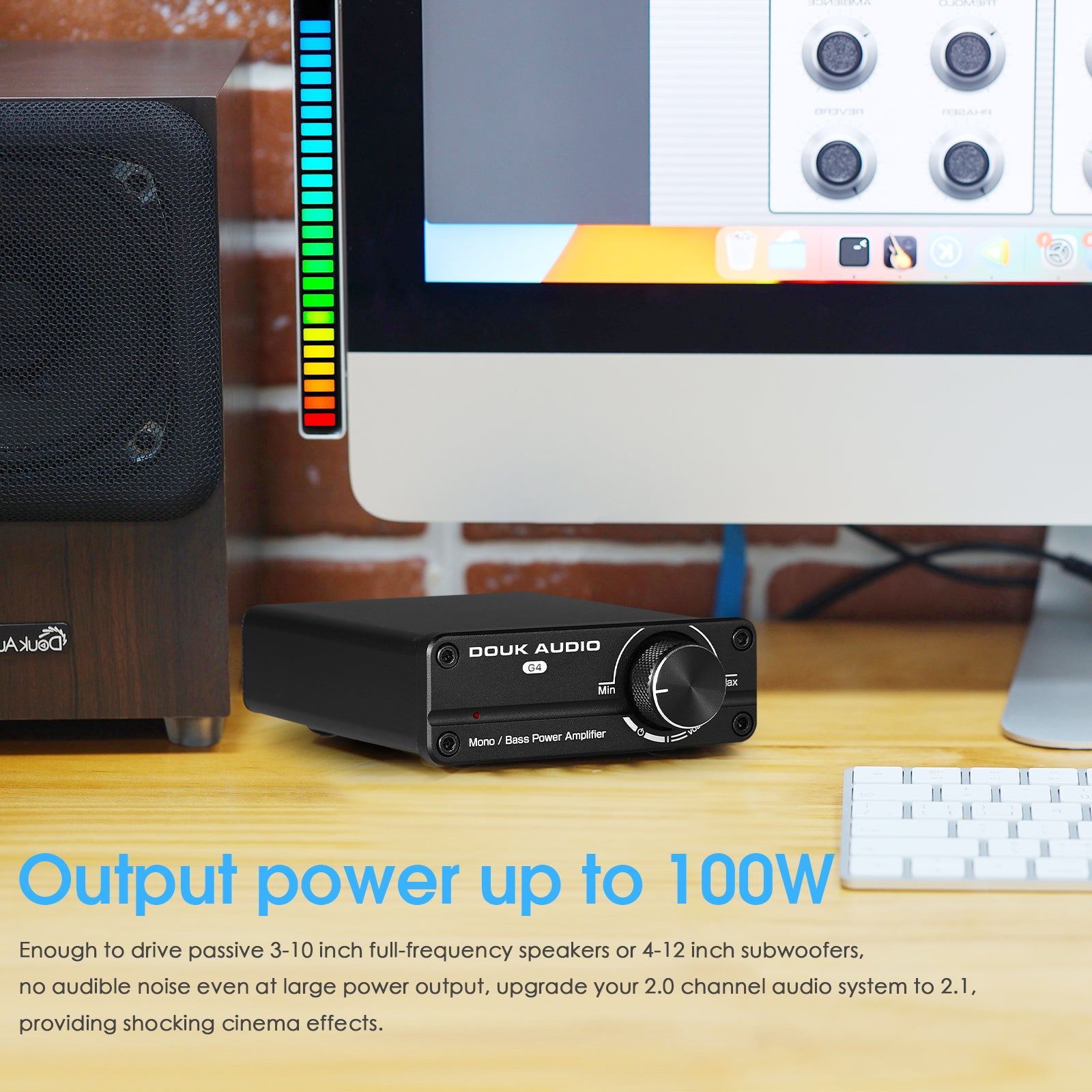 Douk Audio G4 Monokanal-Digitalverstärker Subwoofer/Vollfrequenz-Leistungsverstärker 100 W