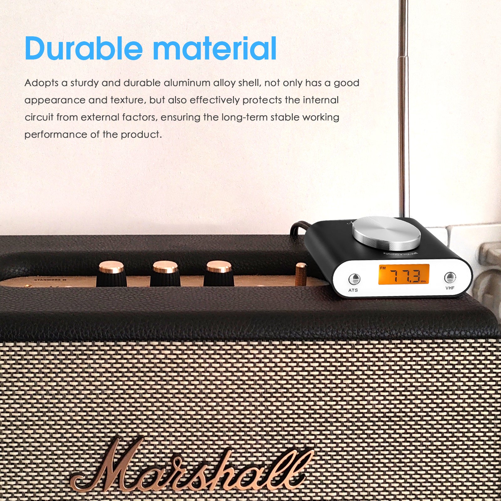 Mini FM Radio Transistor Global Universal Manual/Auto Search with Display Screen