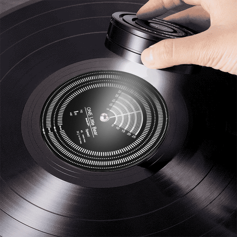 Little Bear Mini 50/60 Hz Stroboskop-Speed-Blitzlicht + Drehzahlmesserscheibe für Plattenspieler-LP-Schallplatten