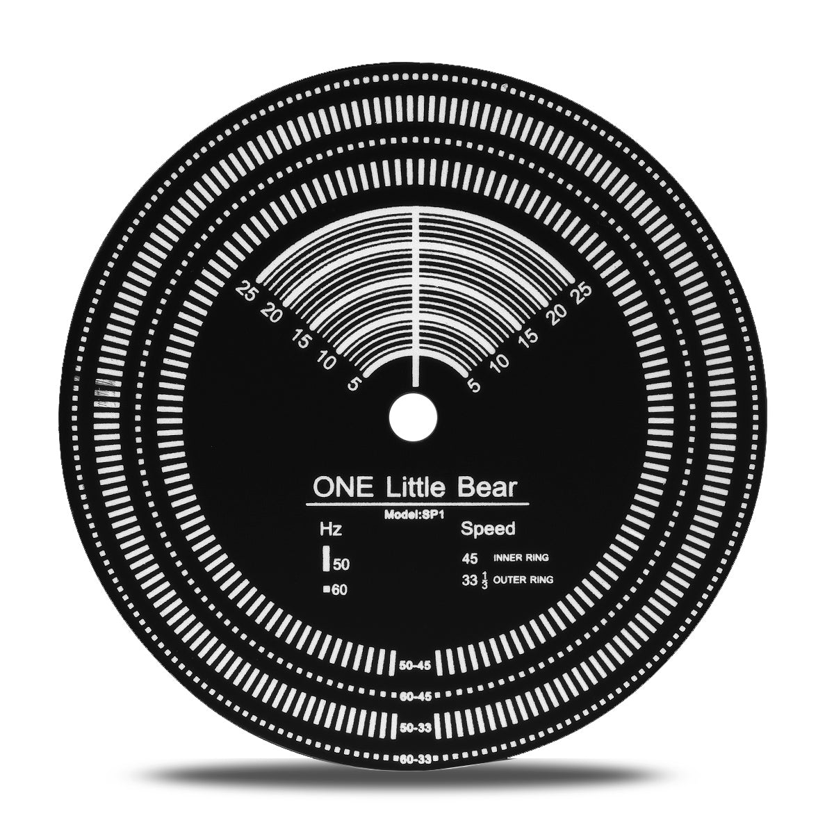 Little Bear Mini 50/60 Hz Stroboskop-Speed-Blitzlicht + Drehzahlmesserscheibe für Plattenspieler-LP-Schallplatten