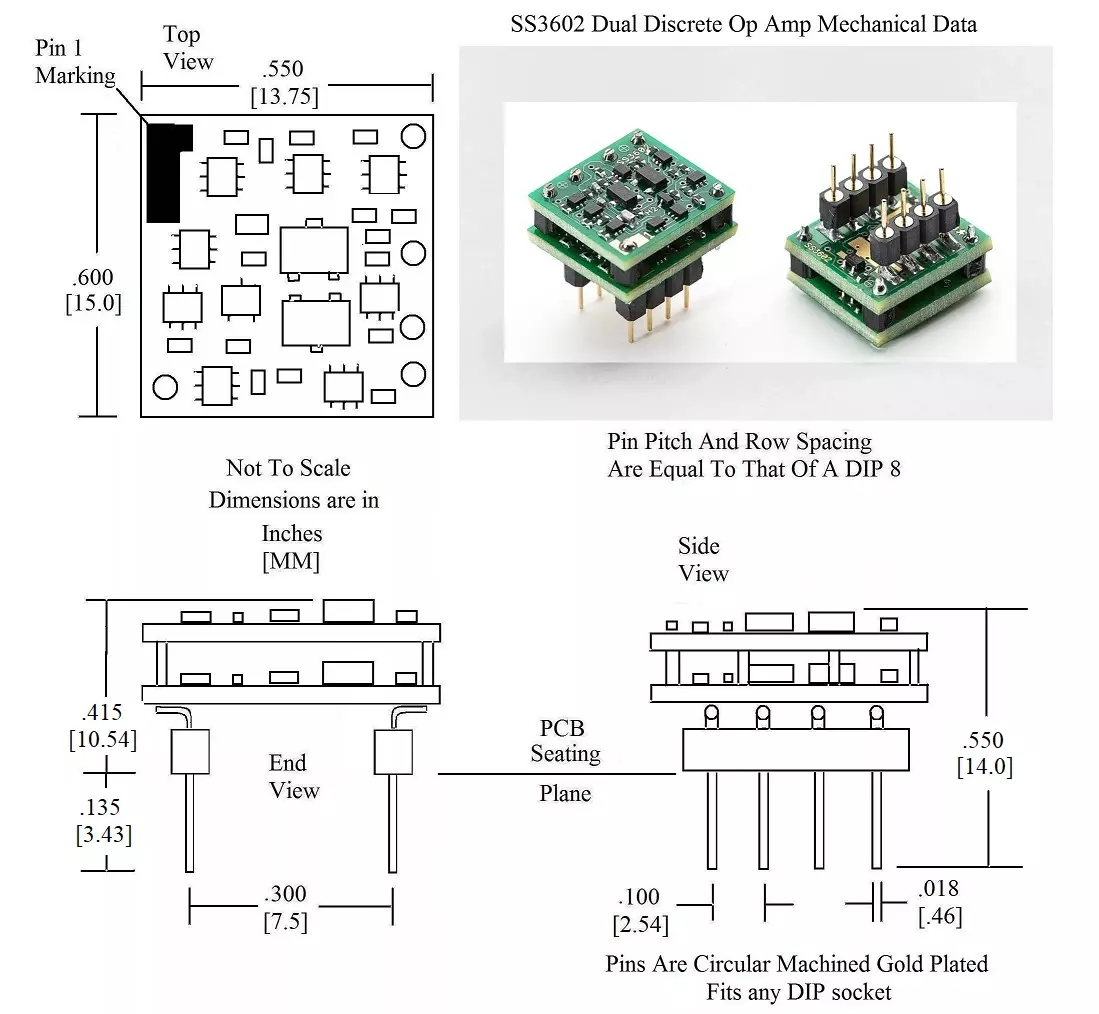 Sparkos Labs SS3602 Discrete Dual Op Amp (1PC)
