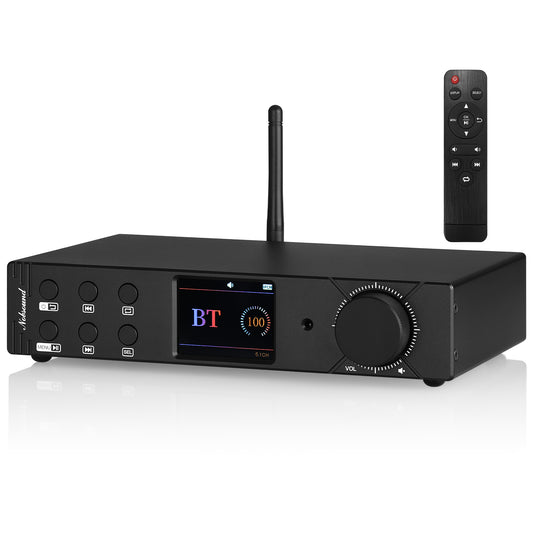 Douk Audio M5.1PRO HiFi 5.1声道蓝牙功放立体声COA/OPT转换器USB播放器DSD256