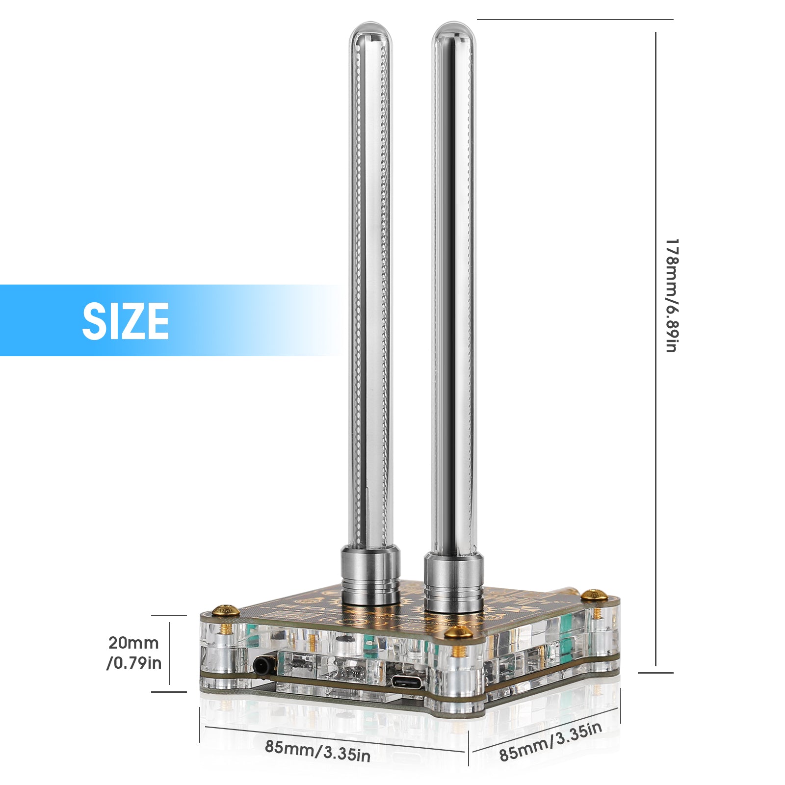 VU9 Pixie Tube Sound Level Meter Ref to Retro Nixie Tube Audio Spectrum w/MIC Pickup