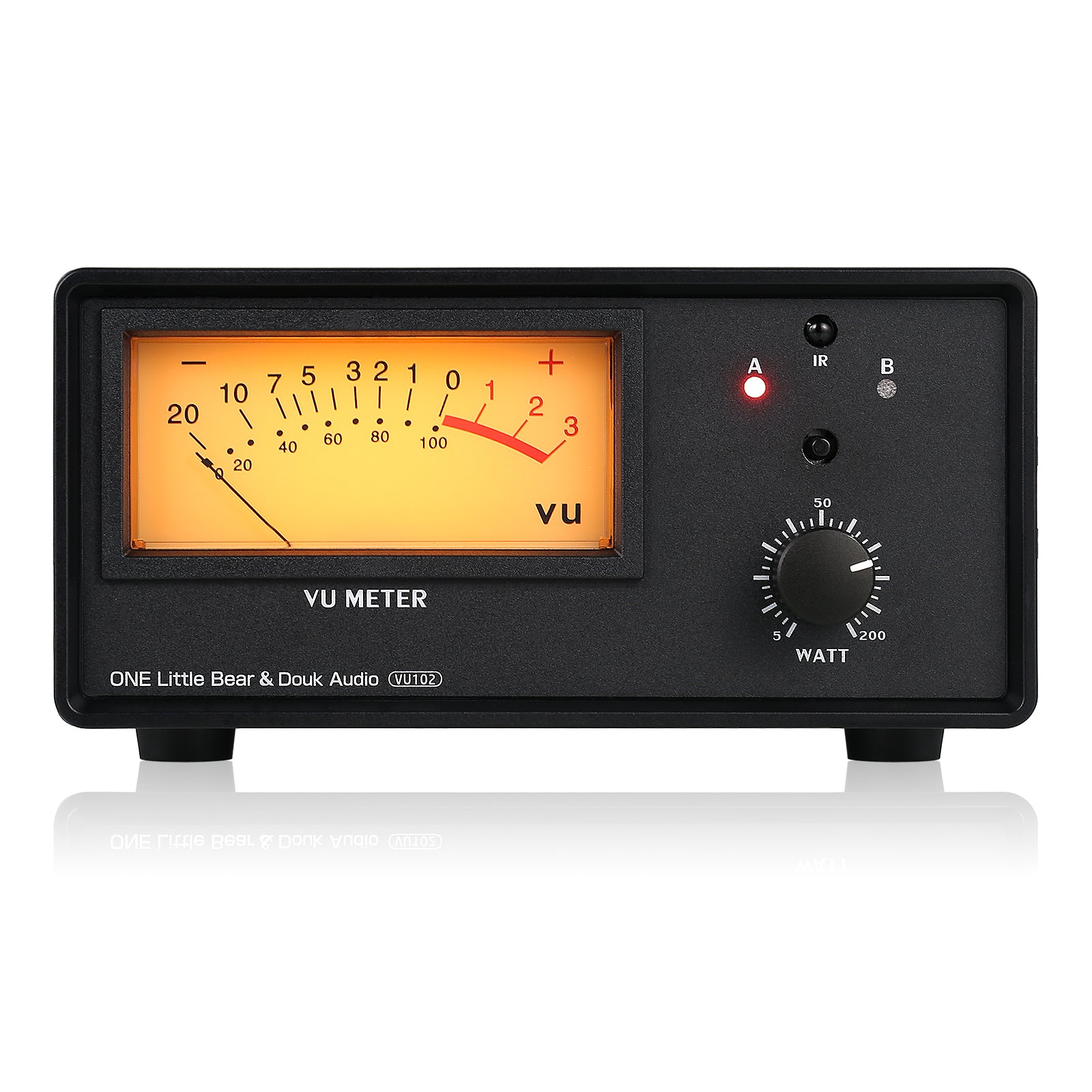 Douk Audio VU102 2 Zone Amplifier / Speaker Selector Box with VU Meter Audio Switcher w/IR Remote