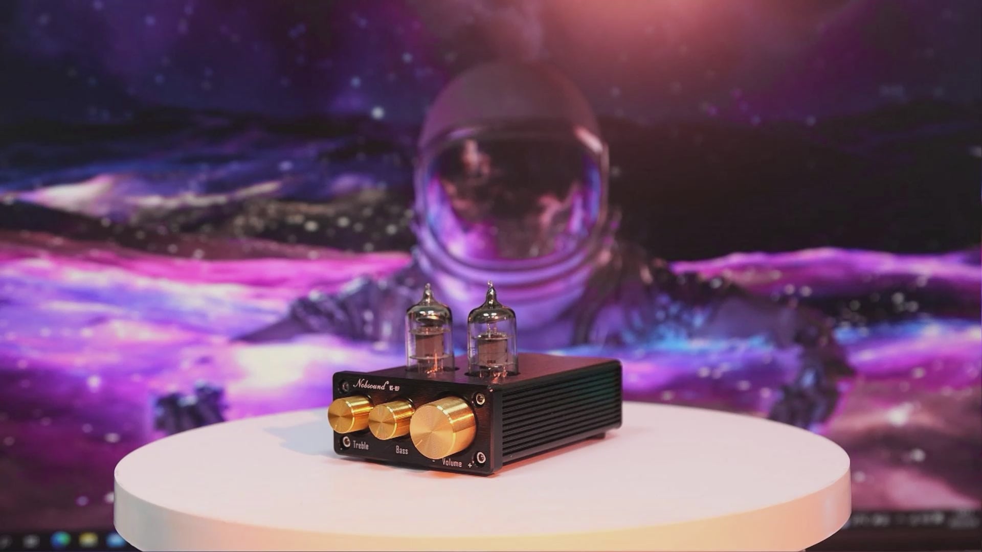 Nobsound NS-10P Mini Vacuum Tube Stereo Preamp HiFi Home Audio Pre-Amplifier with Treble Bass Control