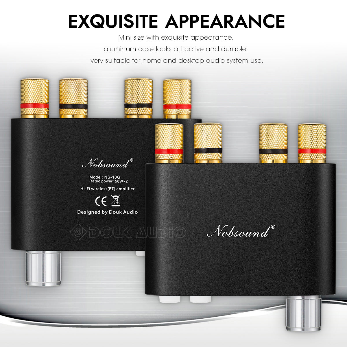 Nobsound NS-10G Mini Bluetooth 5.0 Digital Amplifier HiFi Stereo Audio Bass Amp 50W+50W