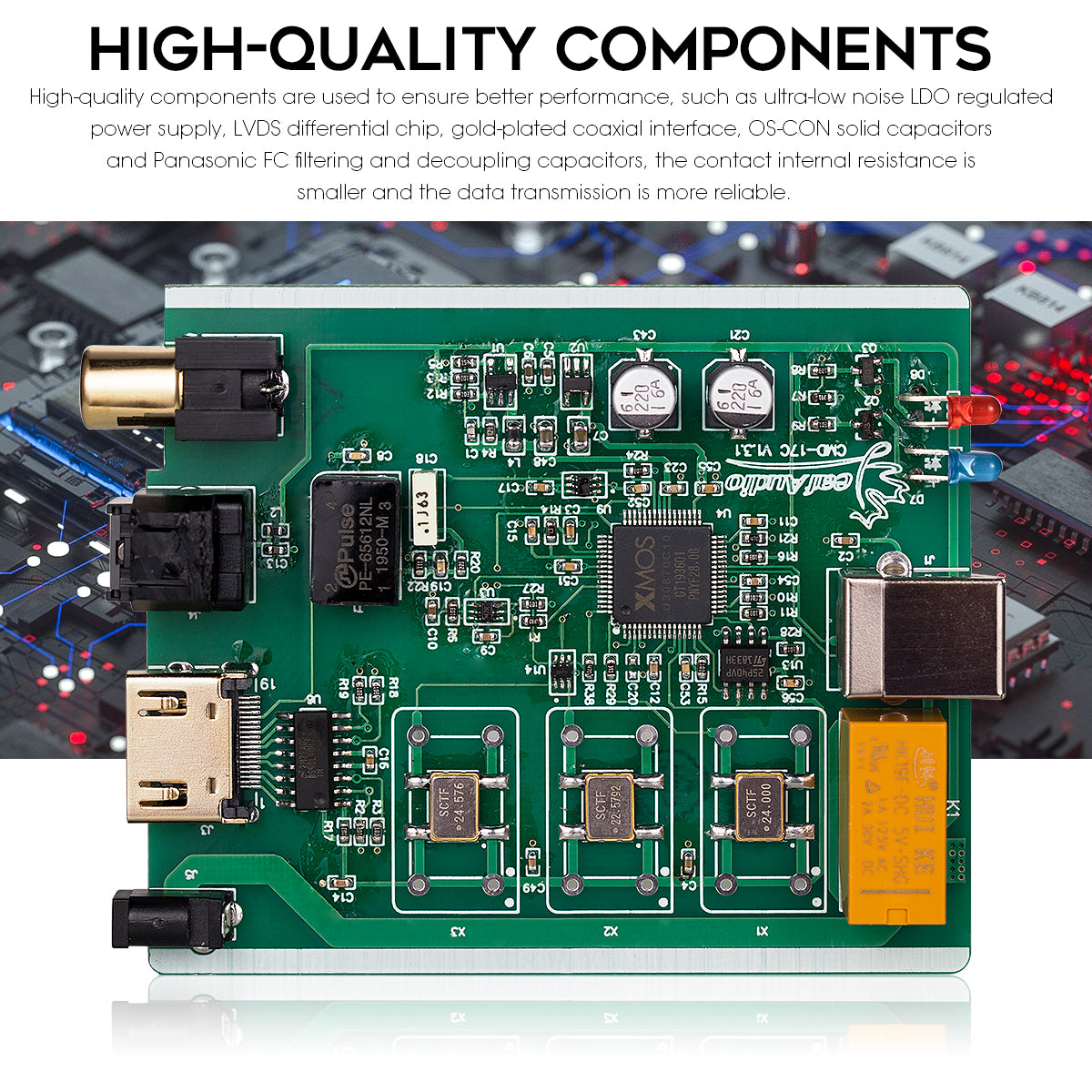 Douk Audio U2 PRO XMOS XU208 USB to COAX/OPT/HDMI Converter Digital Interface DSD256