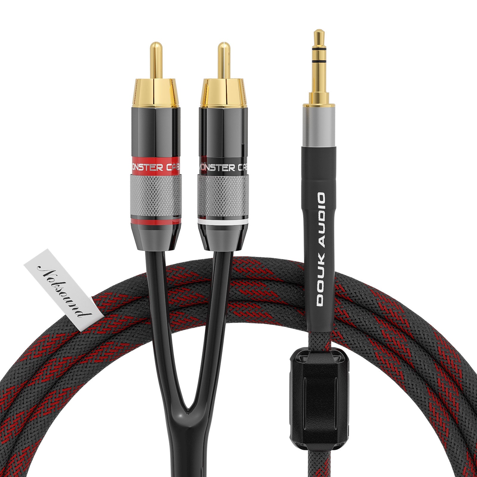 Douk Audio 3.5mm Male to 2-Male RCA Audio Adapter Cable Stereo AUX to RCA Splitter Wire