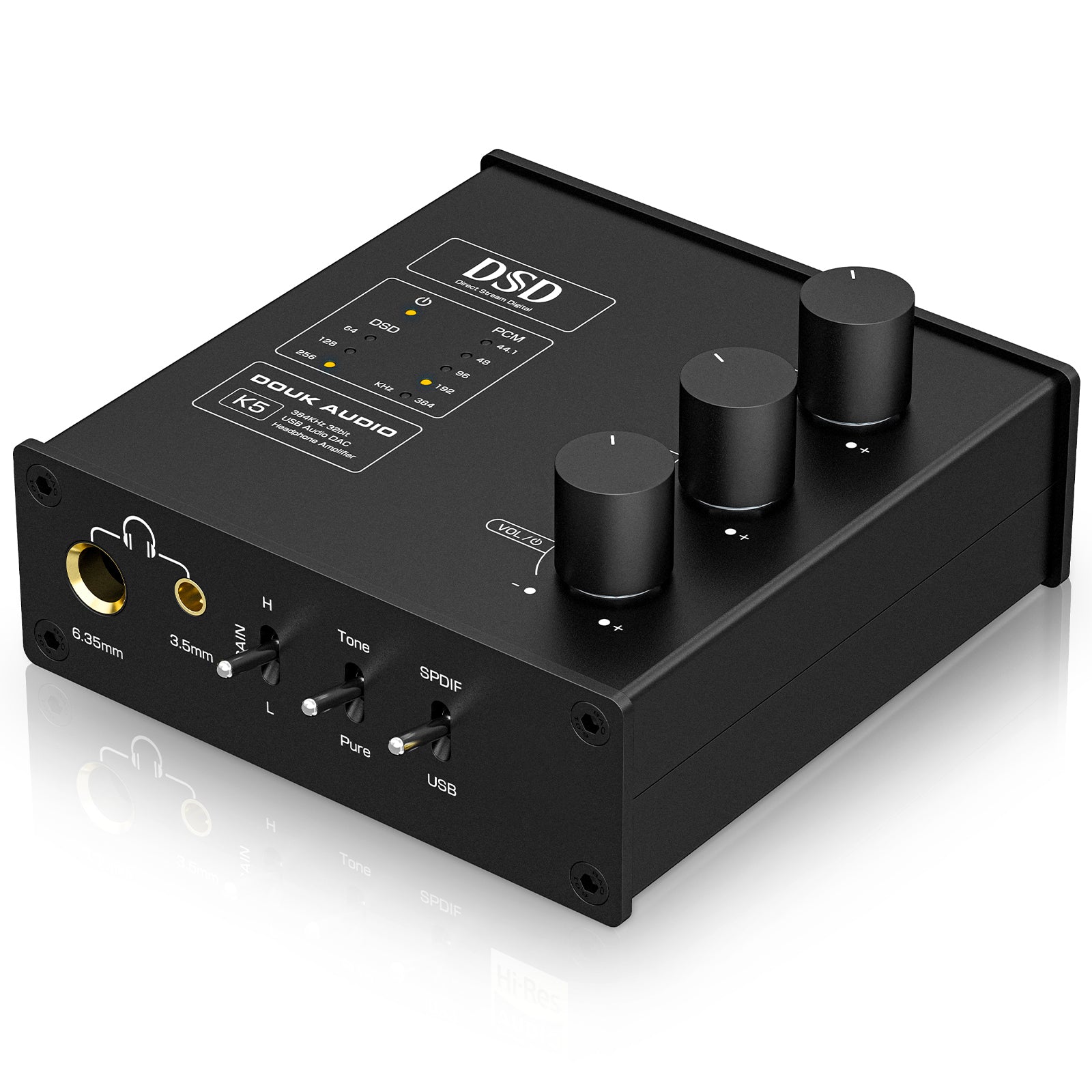 Douk Audio K5 USB DAC Headphone Amplifier OPT Digital to Analog Converter DSD256