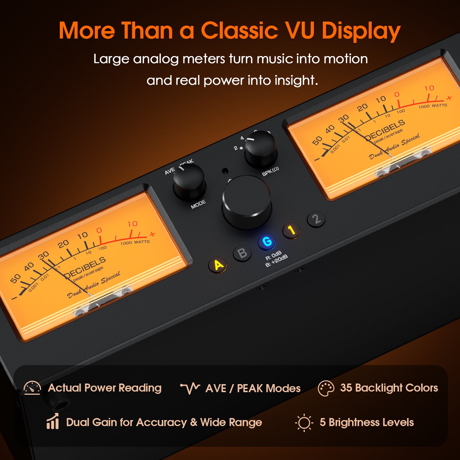 [Pre-Sale] Douk Audio VU3-PLUS：2‑Way Amplifier/Speaker Selector with Accurate Power VU Meter