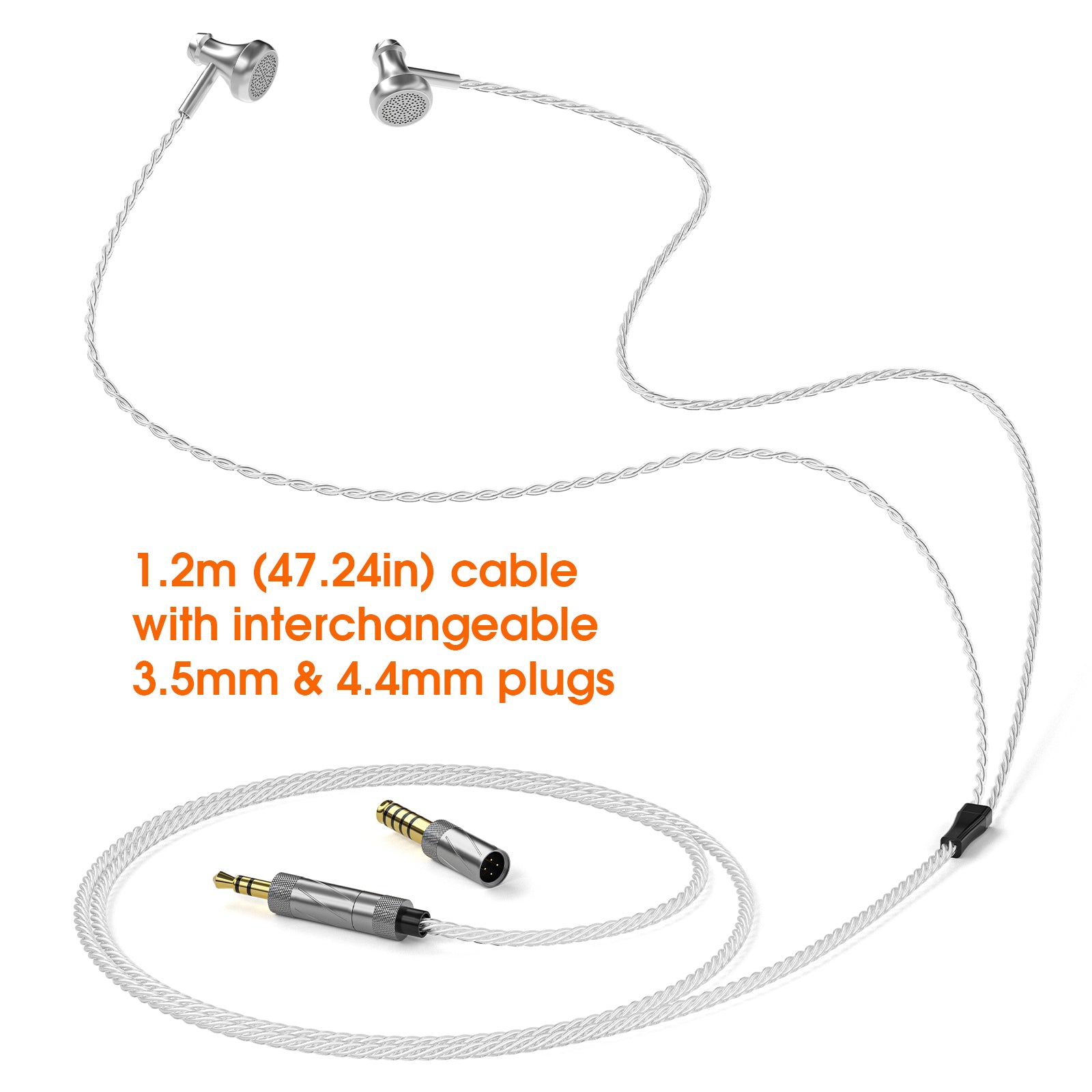Douk Audio S3 HiFi Dynamic Driver In-Ear Headphone with 3.5/4.4mm Swappable Plug