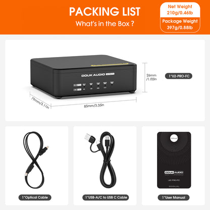 Douk Audio U2-PRO-FC XMOS XU316 USB DDC Reclocker-Femtosecond Version
