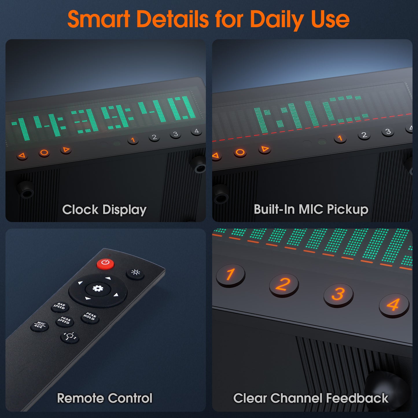 Douk Audio VFD253-PRO 4 Channel Audio Selector Music Spectrum Display