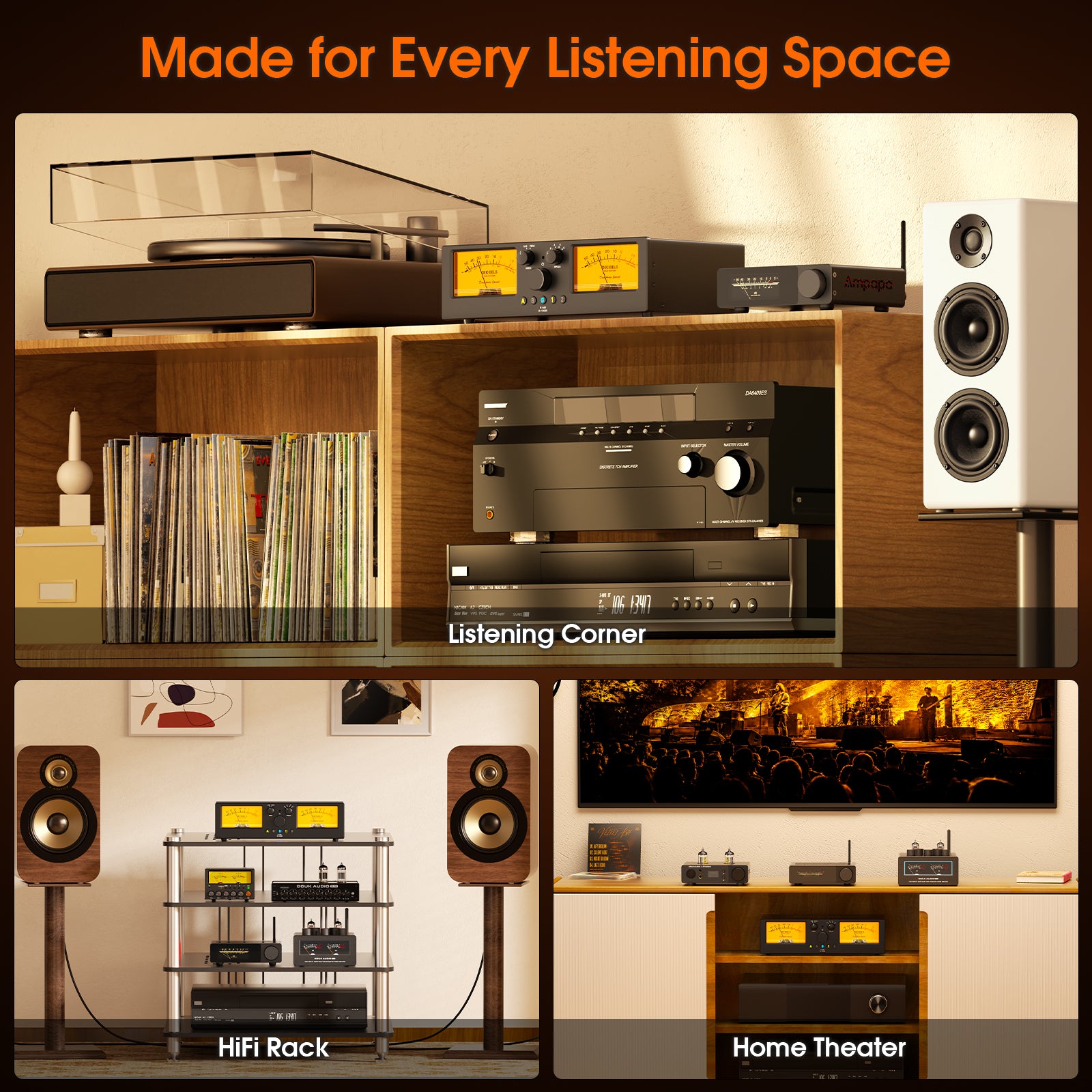 [Pre-Sale] Douk Audio VU3-PLUS：2‑Way Amplifier/Speaker Selector with Accurate Power VU Meter