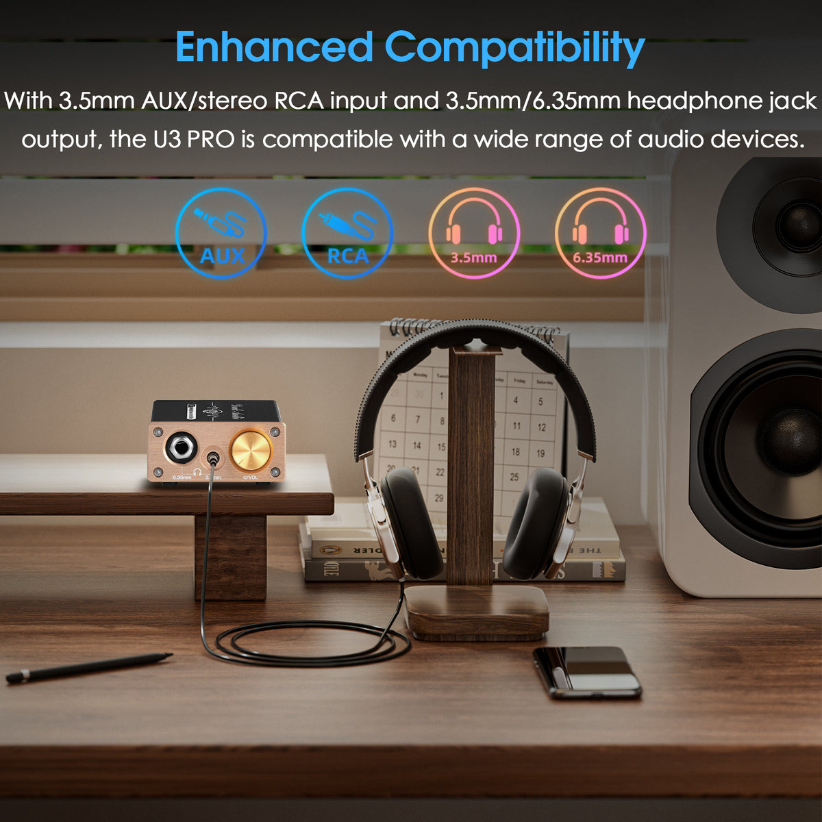 Douk Audio U3 PRO HiFi Mini Headphone Amplifier Class A Desktop Amp fo