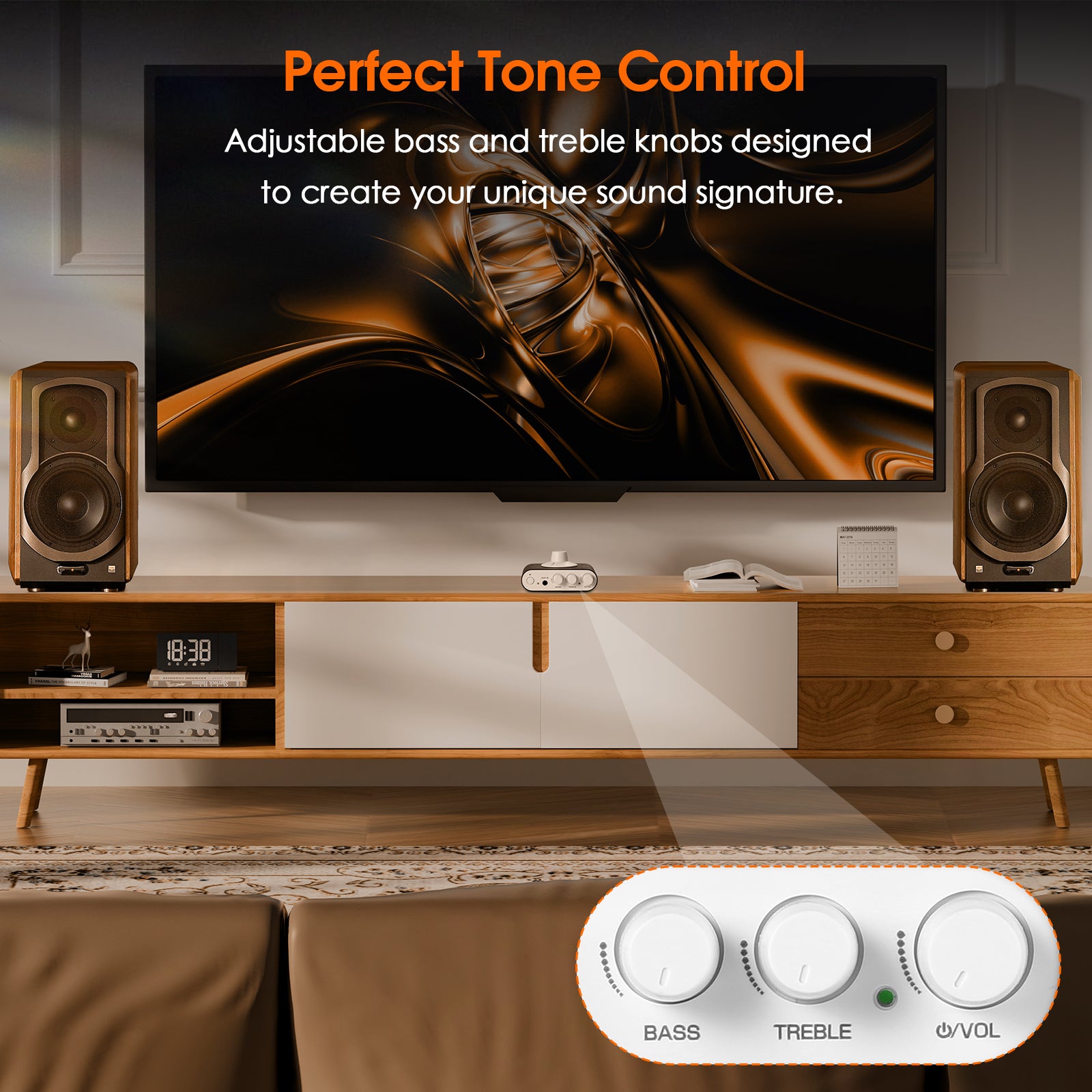 Douk Audio M08E Mini FM Radio Tuner Preamp Headphone Amplifier