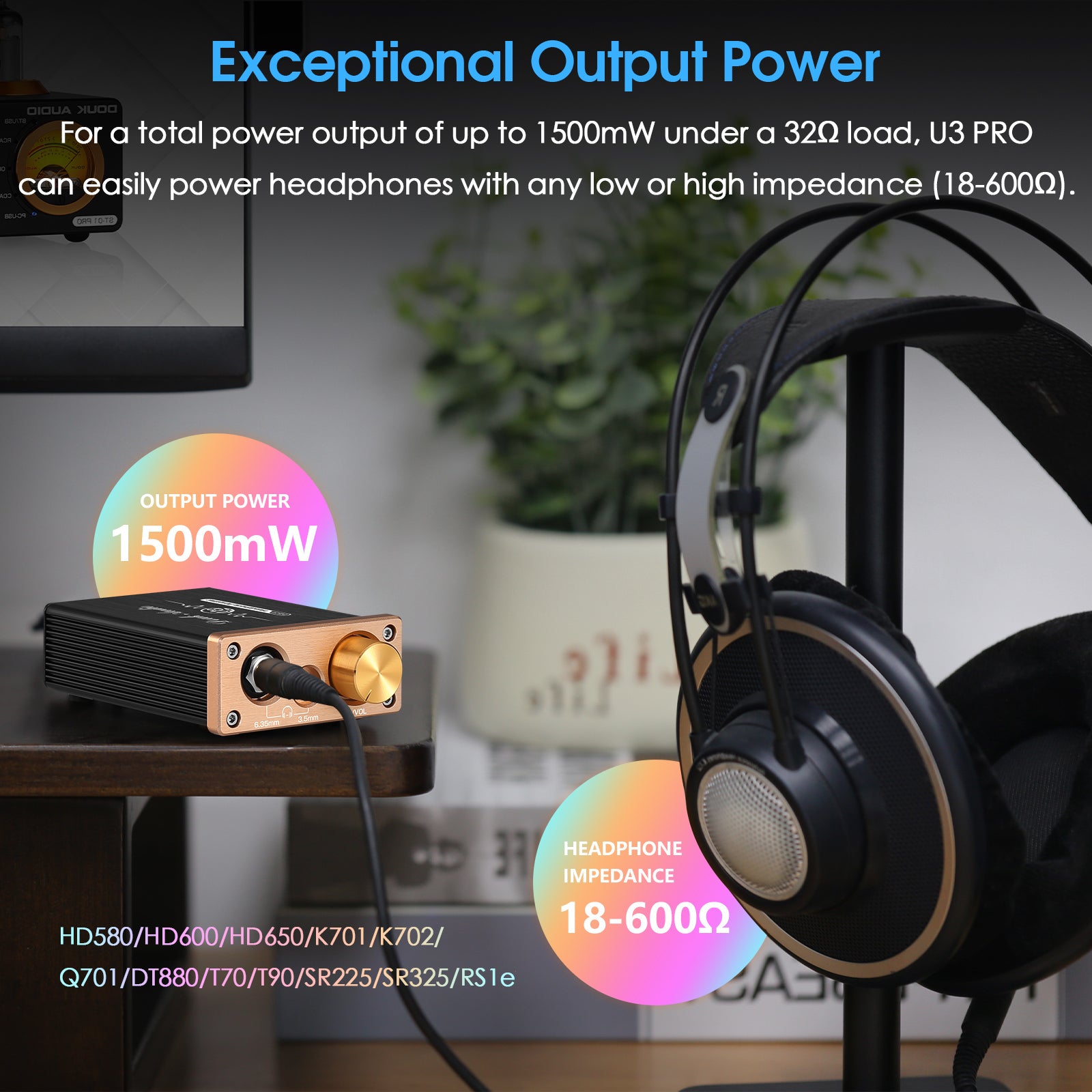 Douk Audio U3 PRO HiFi Mini Headphone Amplifier Class A Desktop Amp for Headsets DC5V
