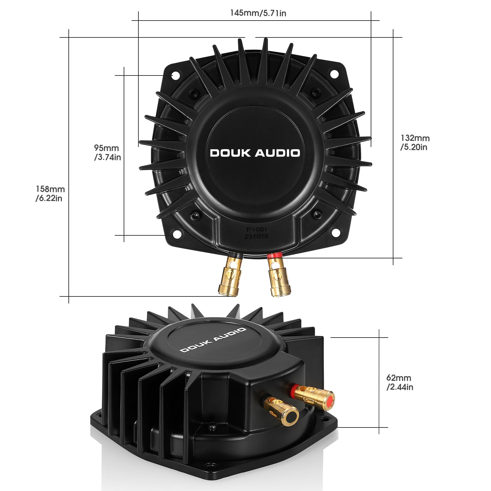 Douk Audio BS-1 High Power Tactile Bass Shaker 50Watt Subwoofer Transducer for Home/Car Theaters
