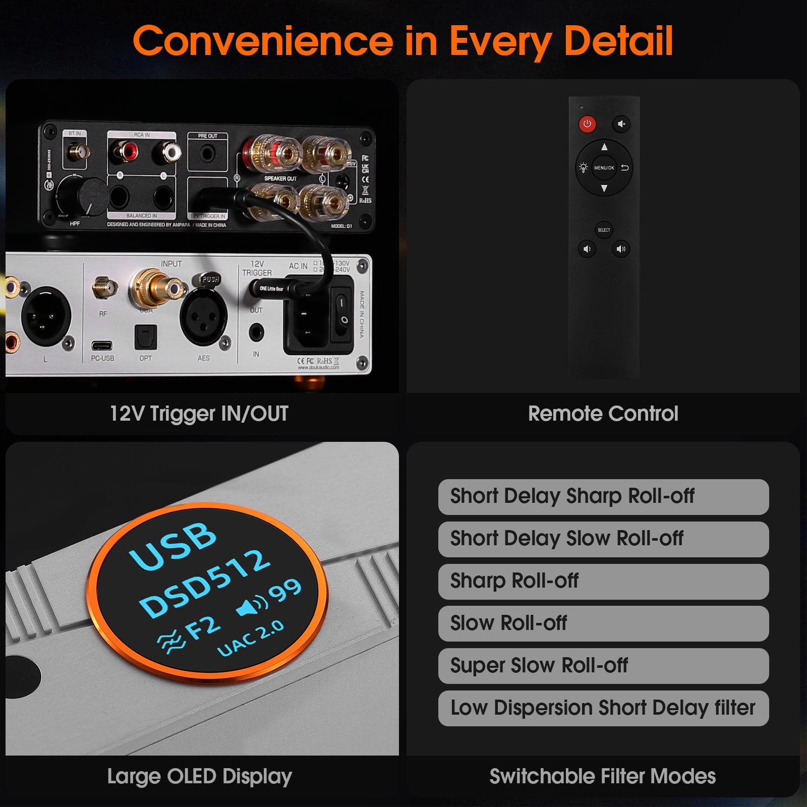 【Pre-sale】Douk Audio Q100 AK4499+AK4191 Fully Balanced Desktop DAC DSD512