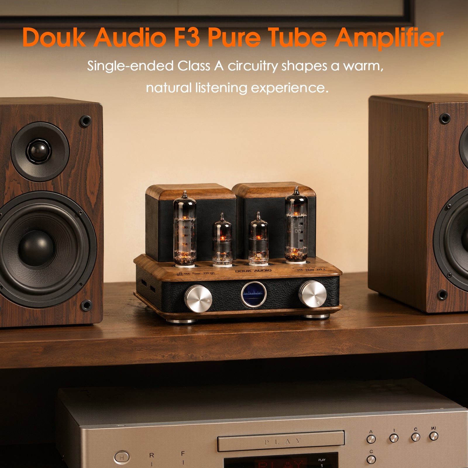 Douk Audio F3 HiFi Tube Amplifier Class A Single-Ended Stereo Audio Amp