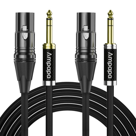 Ampapa 1/4 Inch TRS to XLR Female Balanced Cable with Oxygen-free Copper