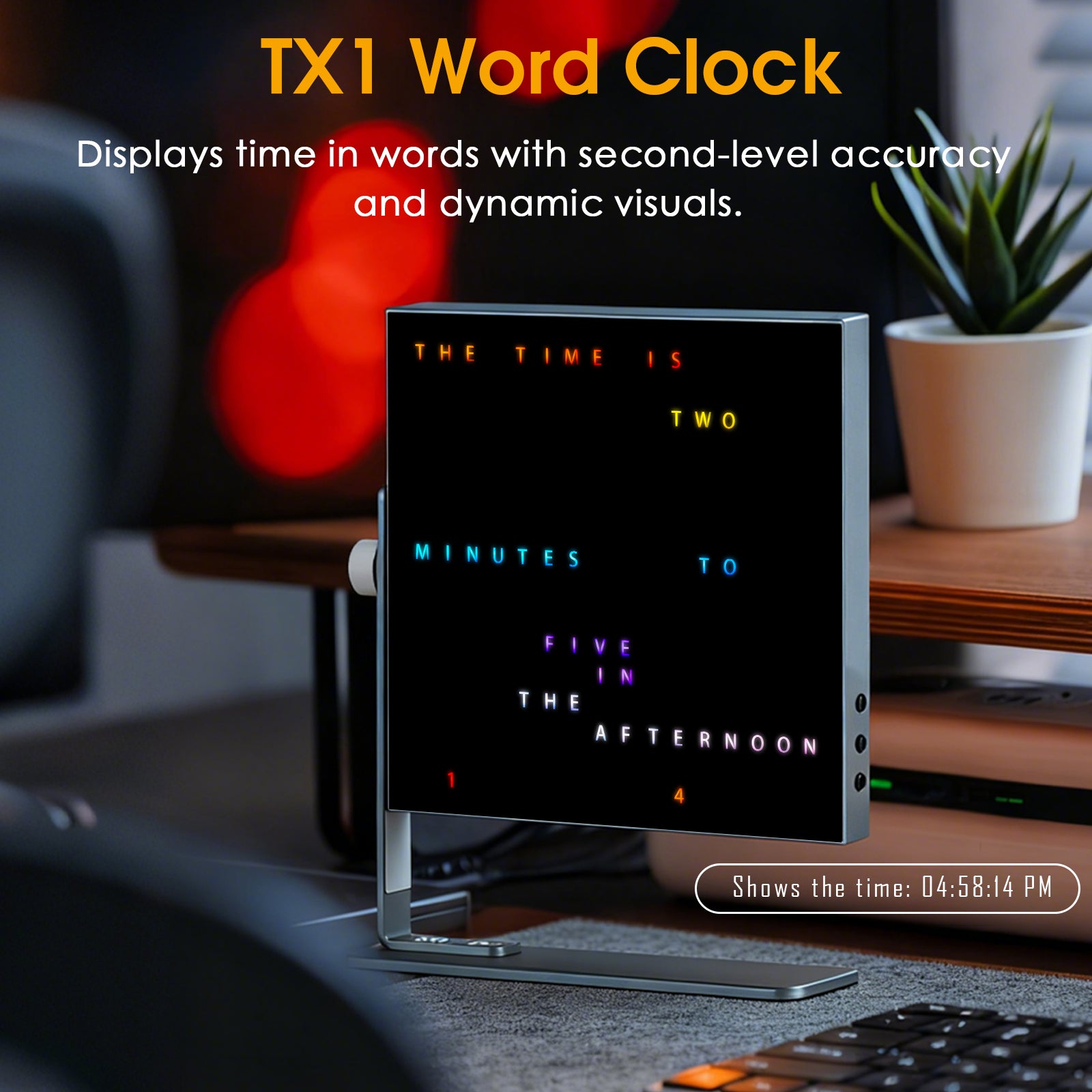 Douk Audio TX1 Word Clock with 9 Display Modes, Music Spectrum