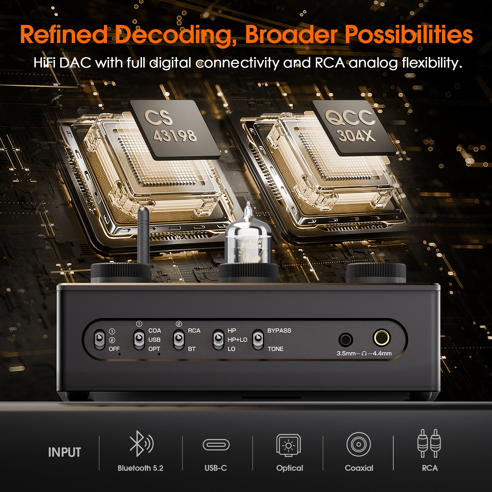 [Pre-Sale]Douk Audio P1 MAX HiFi Tube Preamp DAC Headphone Amplifier