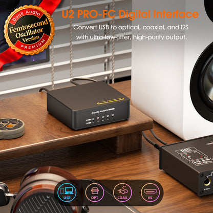 Douk Audio U2-PRO-FC XMOS XU316 USB DDC Reclocker-Femtosecond Version
