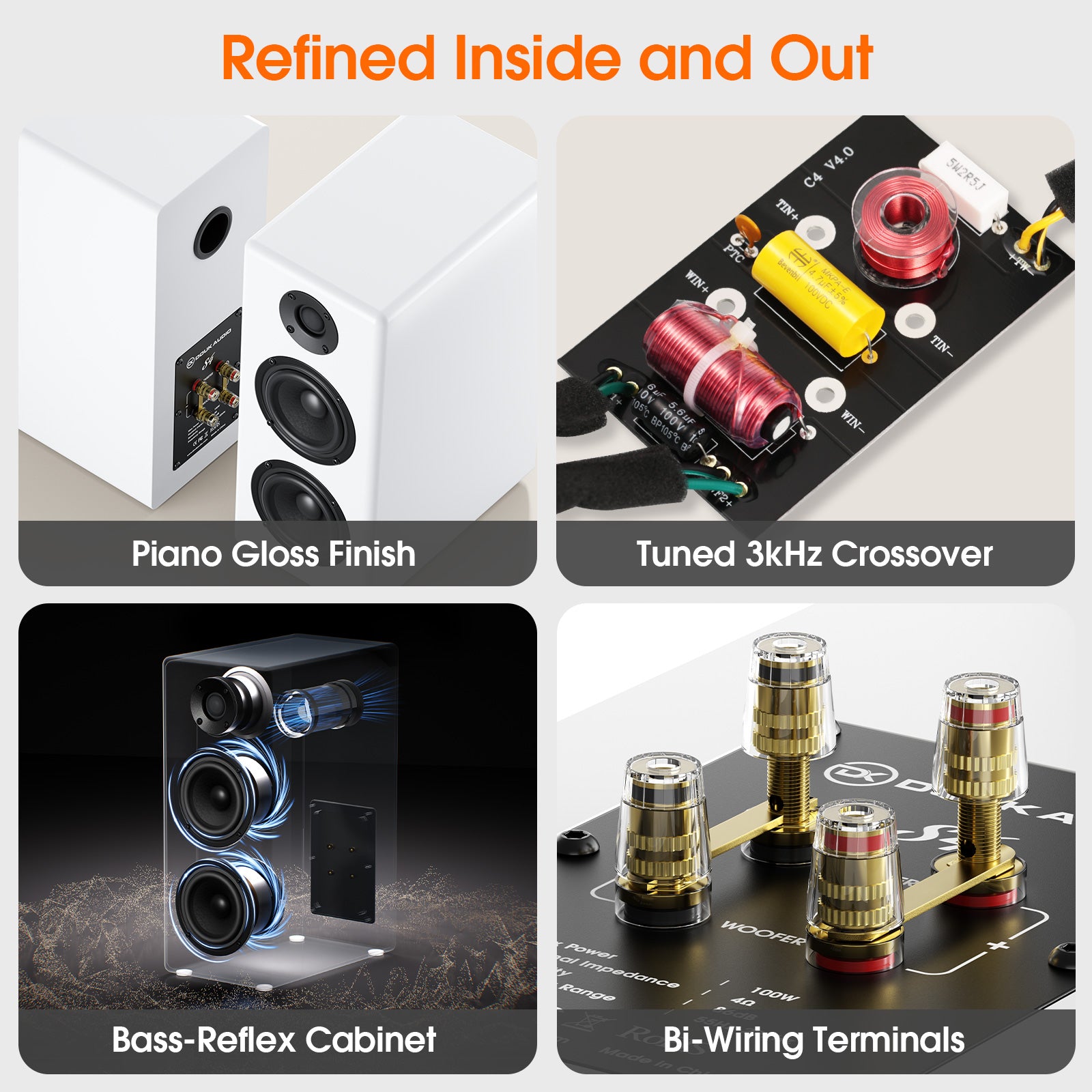 [Pre-Sale] Douk Audio S4 Dual 4-Inch 2-Way Passive Bookshelf Speakers