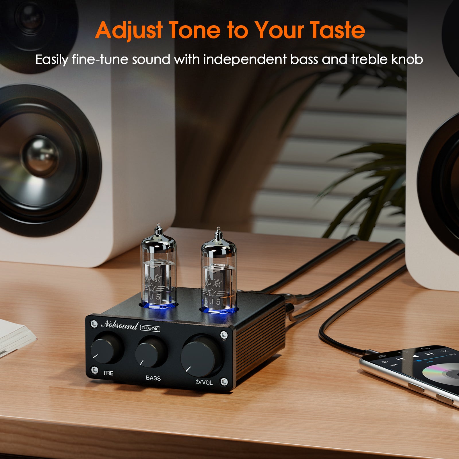 Nobsound TUBE-T4C HiFi Stereo Vacuum Tube Preamp