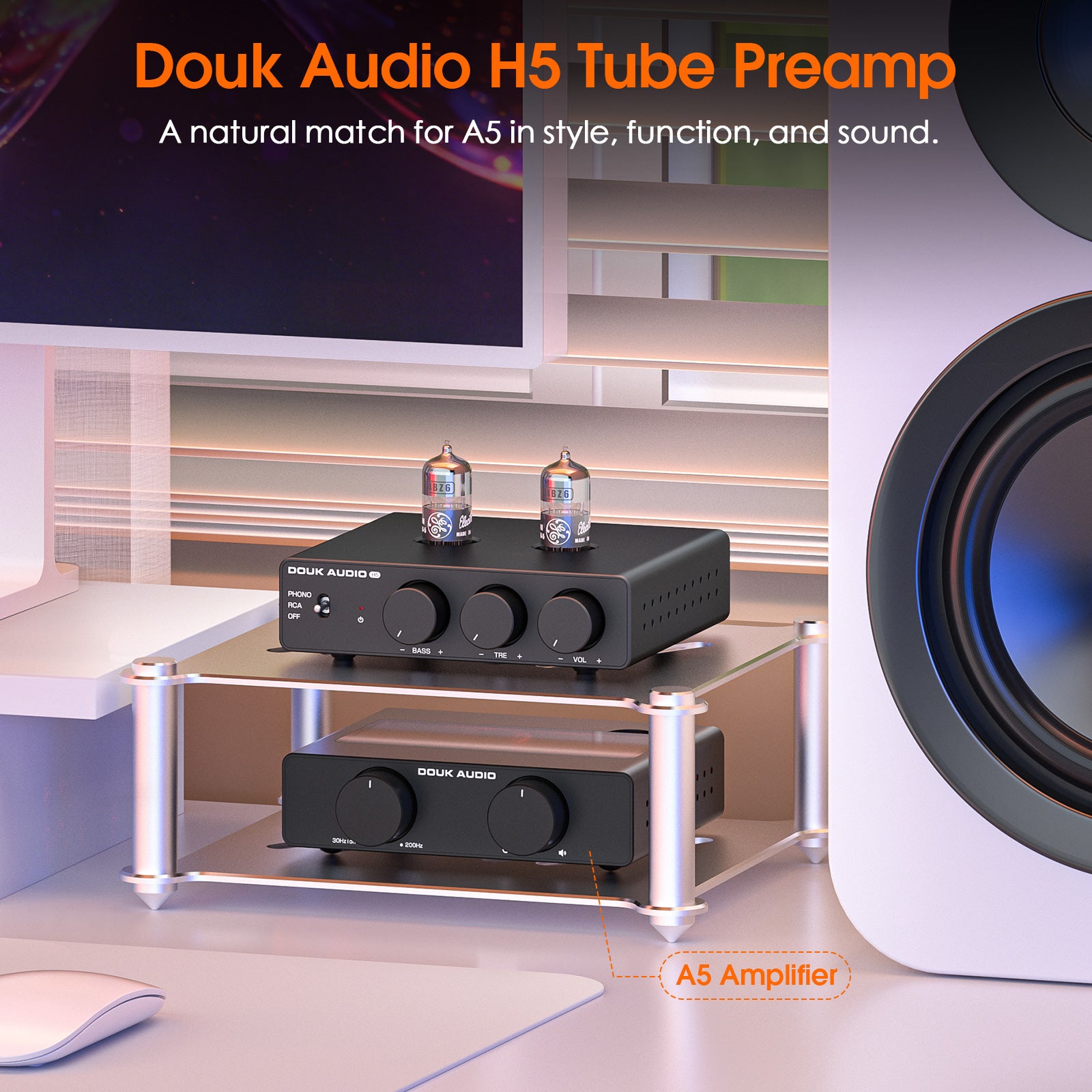 Douk Audio H5 Tube Preamp with LPF / HPF