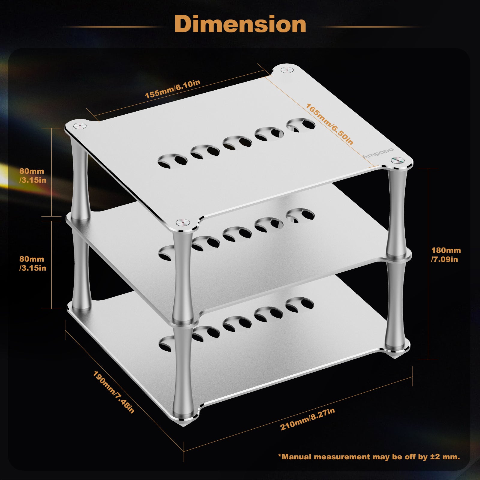 Ampapa BK1 Aluminum Desktop HiFi Stand for A1/D1/Q1