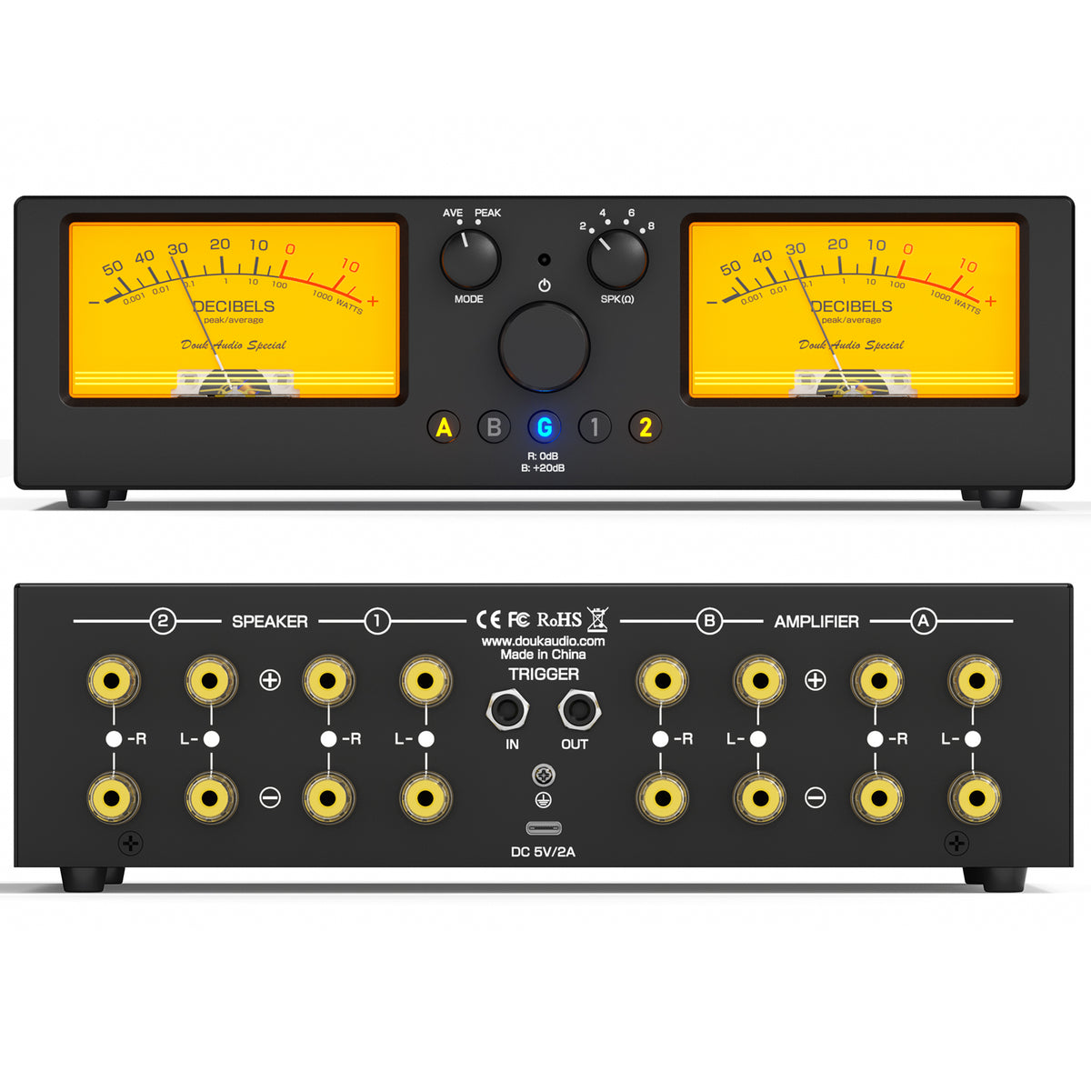 [Pre-Sale] Douk Audio VU3-PLUS：2‑Way Amplifier/Speaker Selector with Accurate Power VU Meter