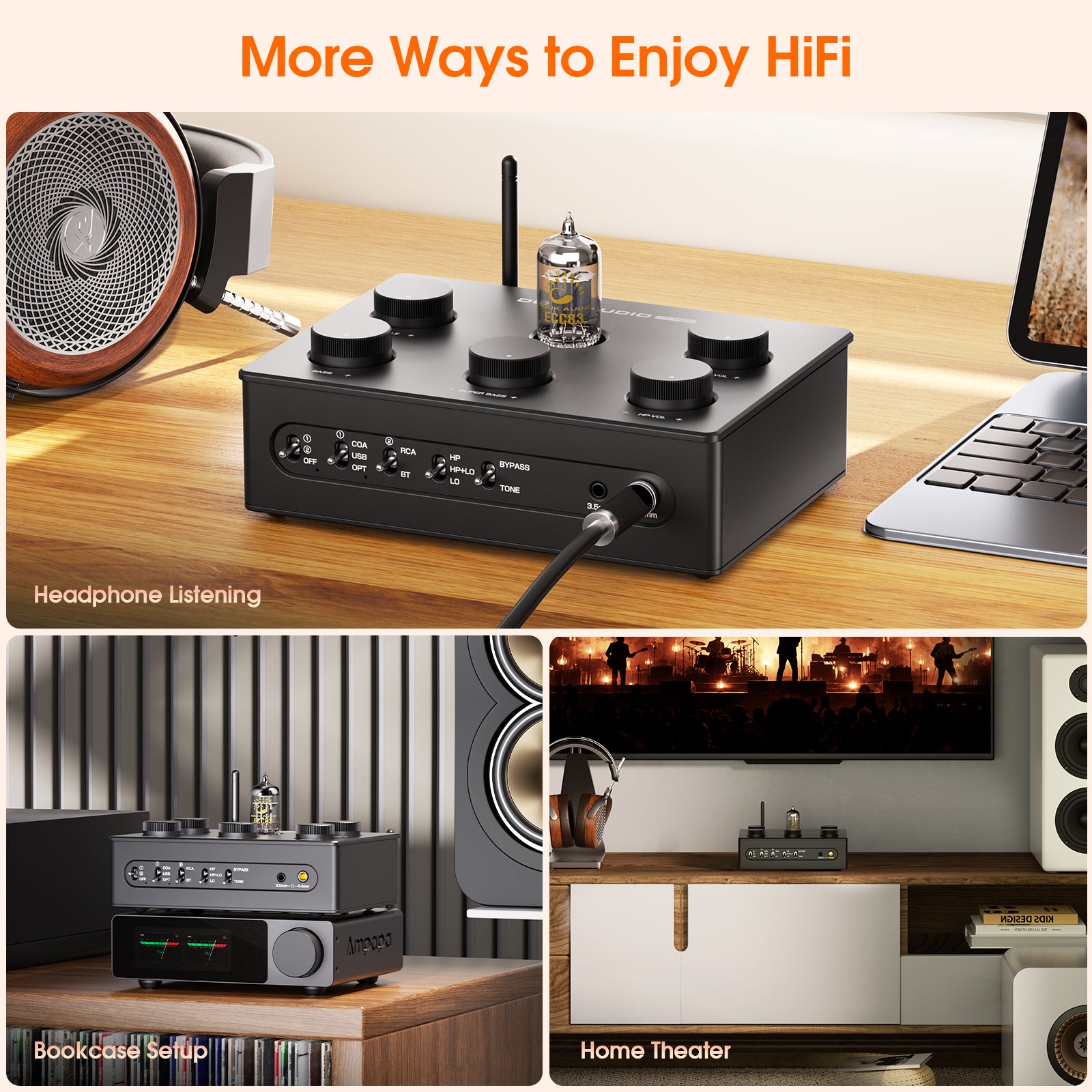 [Pre-Sale]Douk Audio P1 MAX HiFi Tube Preamp DAC Headphone Amplifier